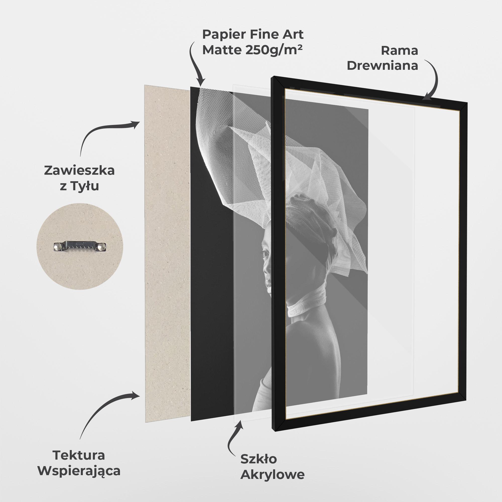 Plakat w Ramie Veil Hat Woman mockup 1