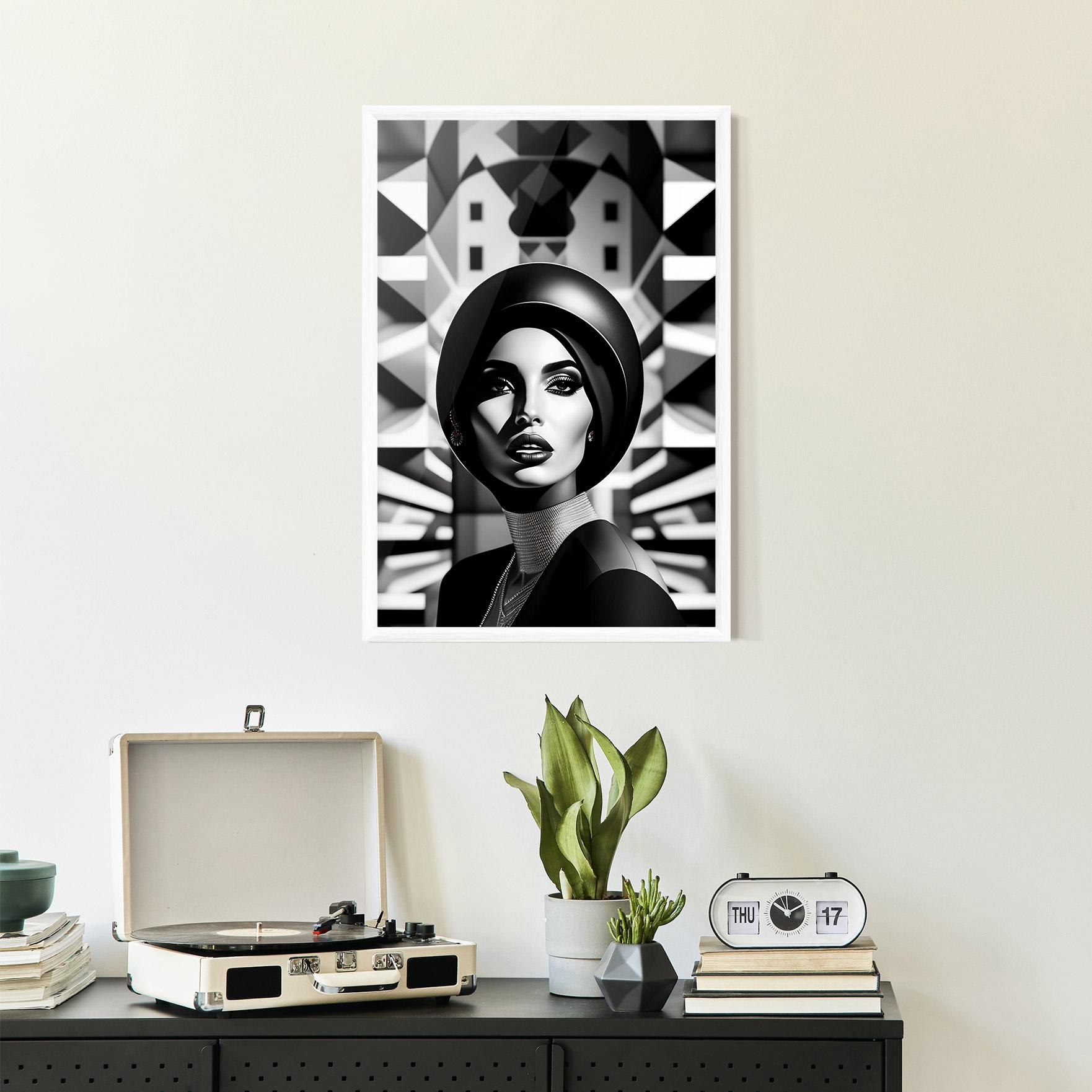 Plakat w Ramie Big Black Hat mockup 2