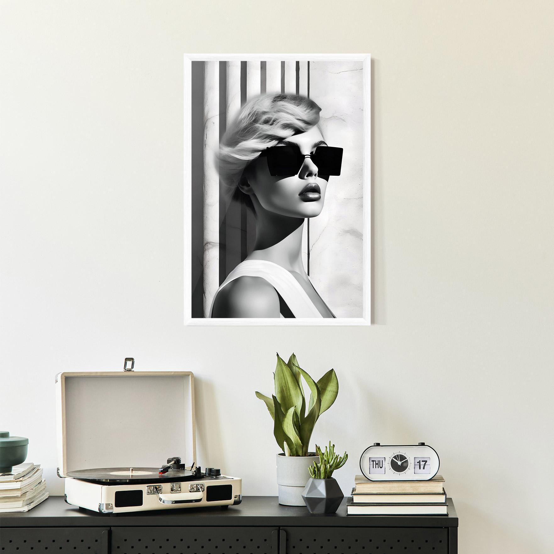 Plakat w Ramie Fashion Woman Glasses mockup 2