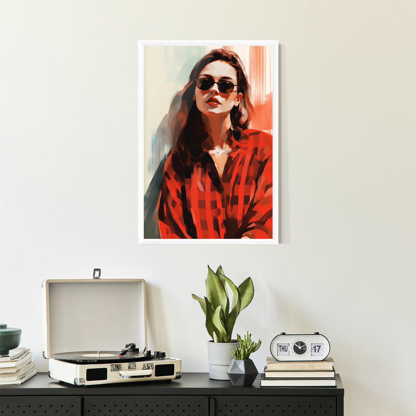 Plakat w Ramie Painting Wearing Sunglasses mockup 2