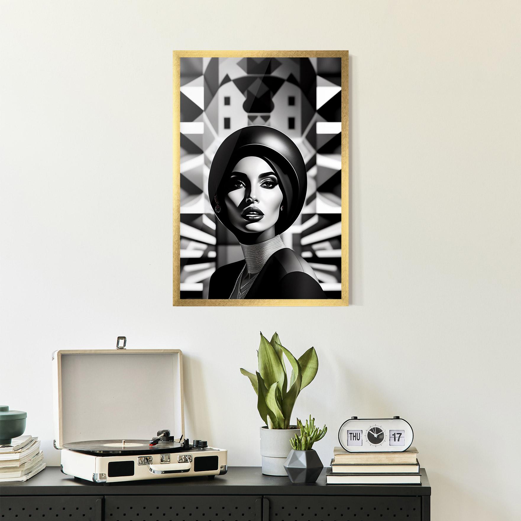 Plakat w Ramie Big Black Hat mockup 2