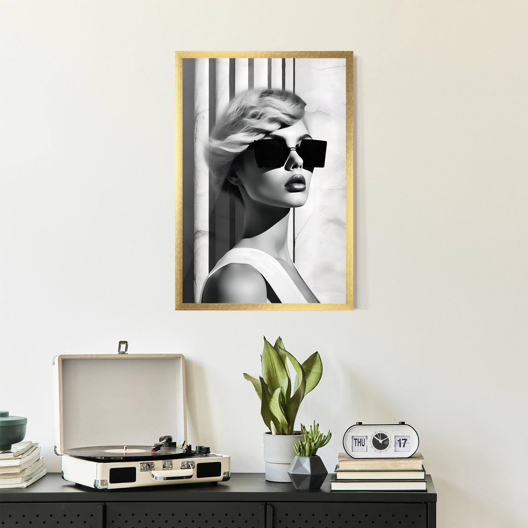 Plakat w Ramie Fashion Woman Glasses mockup 2