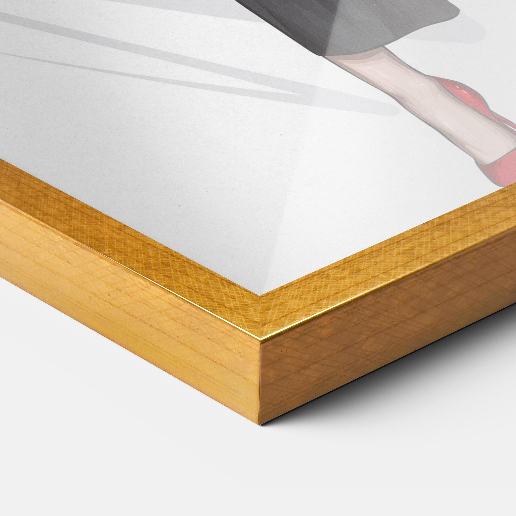 Plakat w Ramie Pretty Woman In White mockup 3