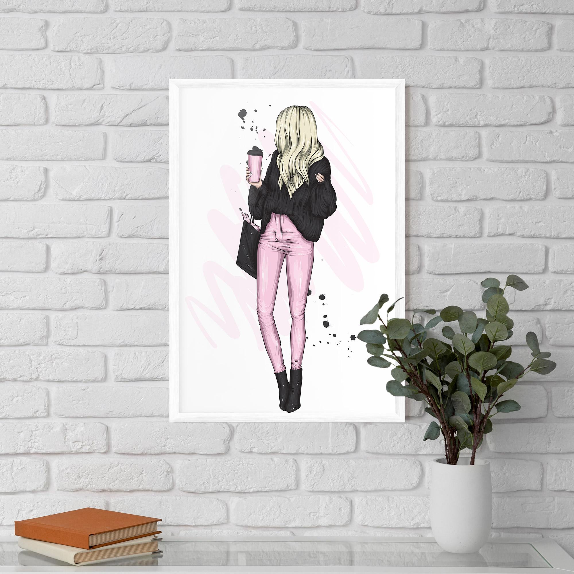 Plakat w Ramie Black Pink Outfit mockup 5