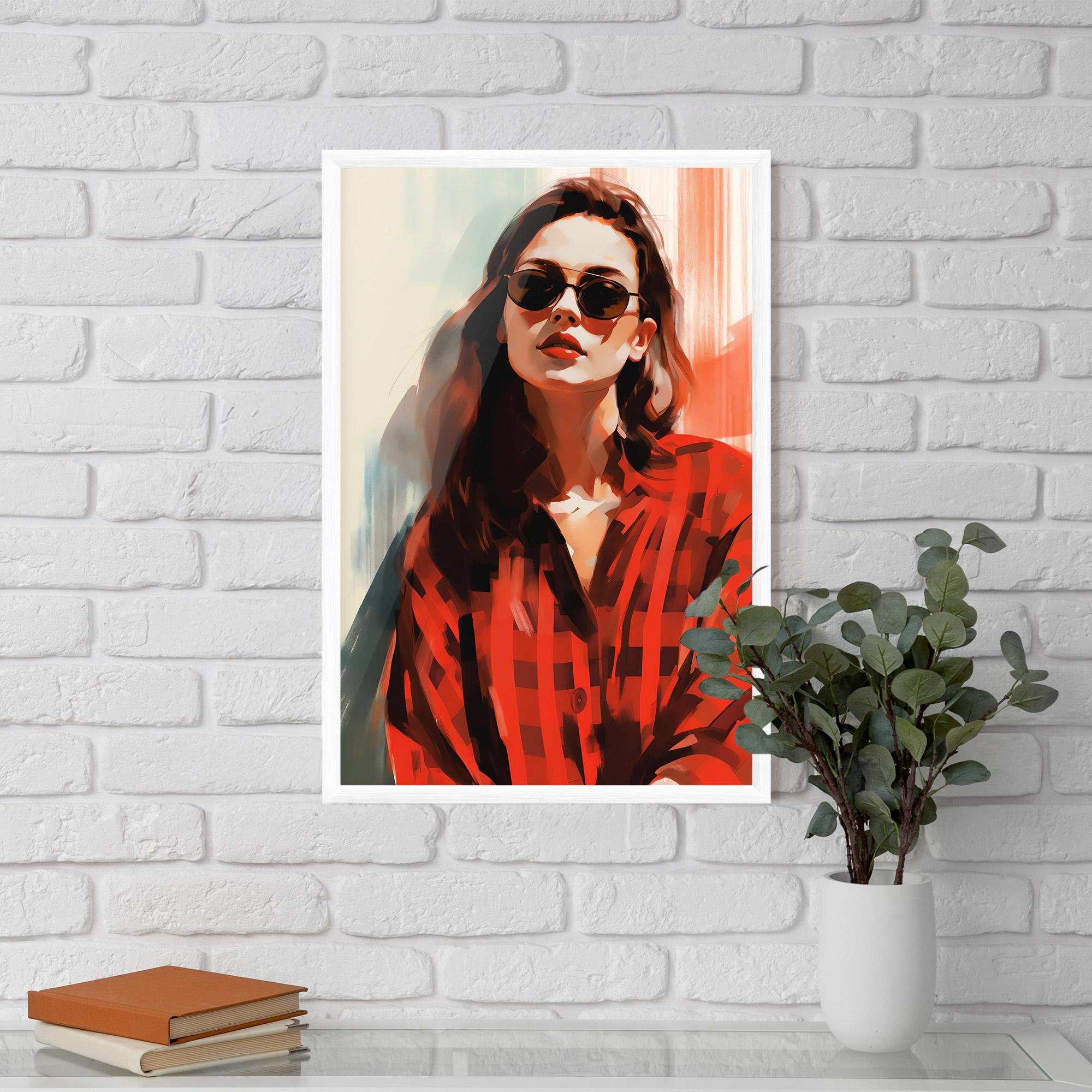 Plakat w Ramie Painting Wearing Sunglasses mockup 5