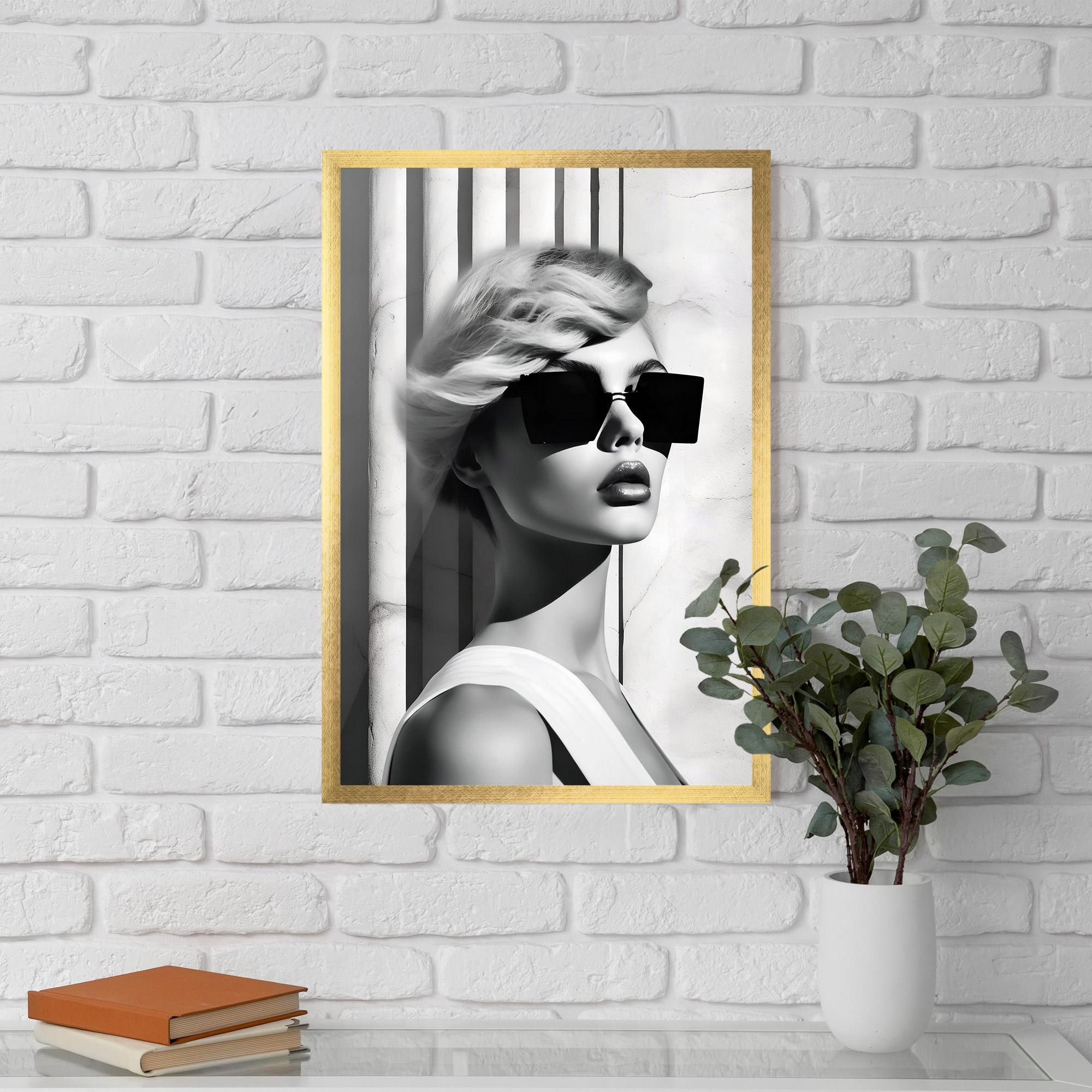 Plakat w Ramie Fashion Woman Glasses mockup 5