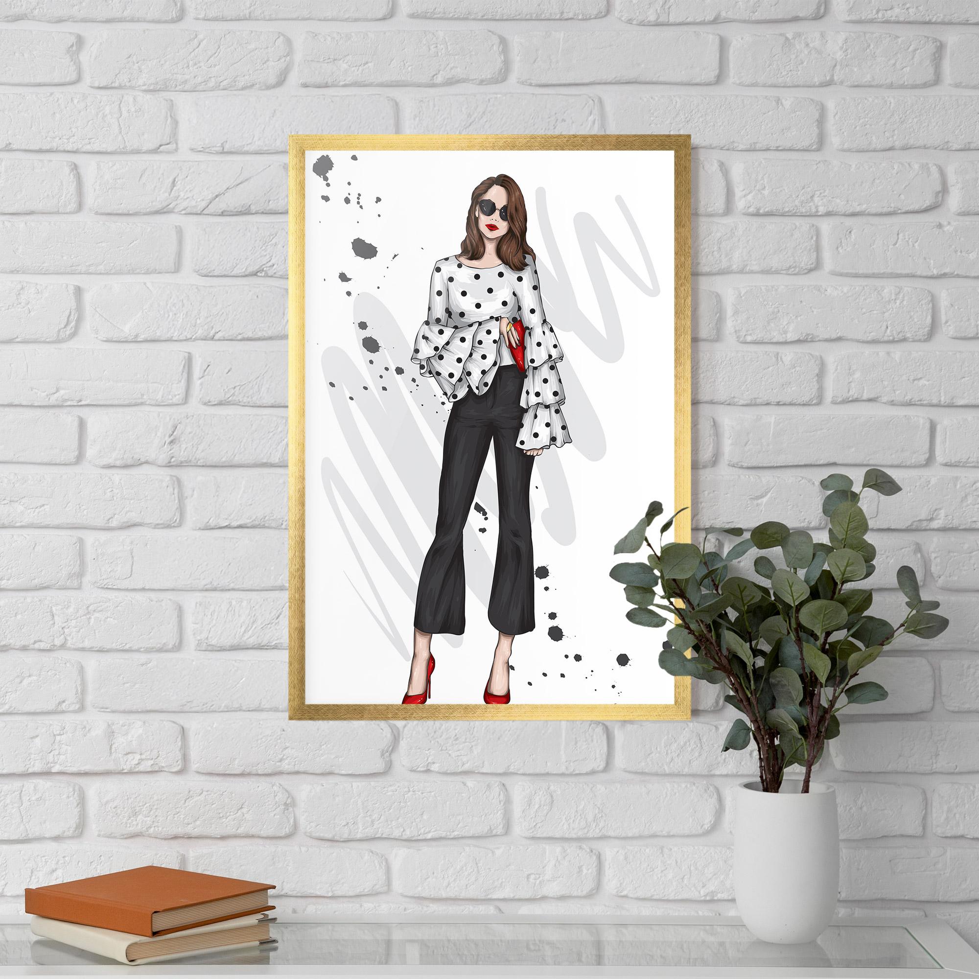 Plakat w Ramie Pretty Woman In White mockup 5