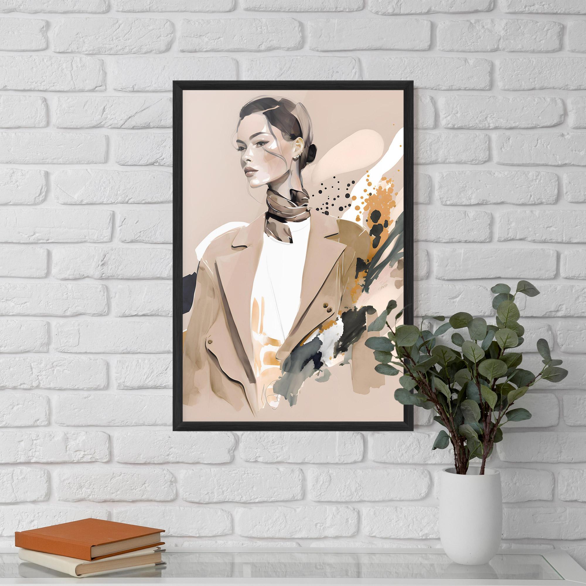 Plakat w Ramie Watercolor Stylish Model mockup 5