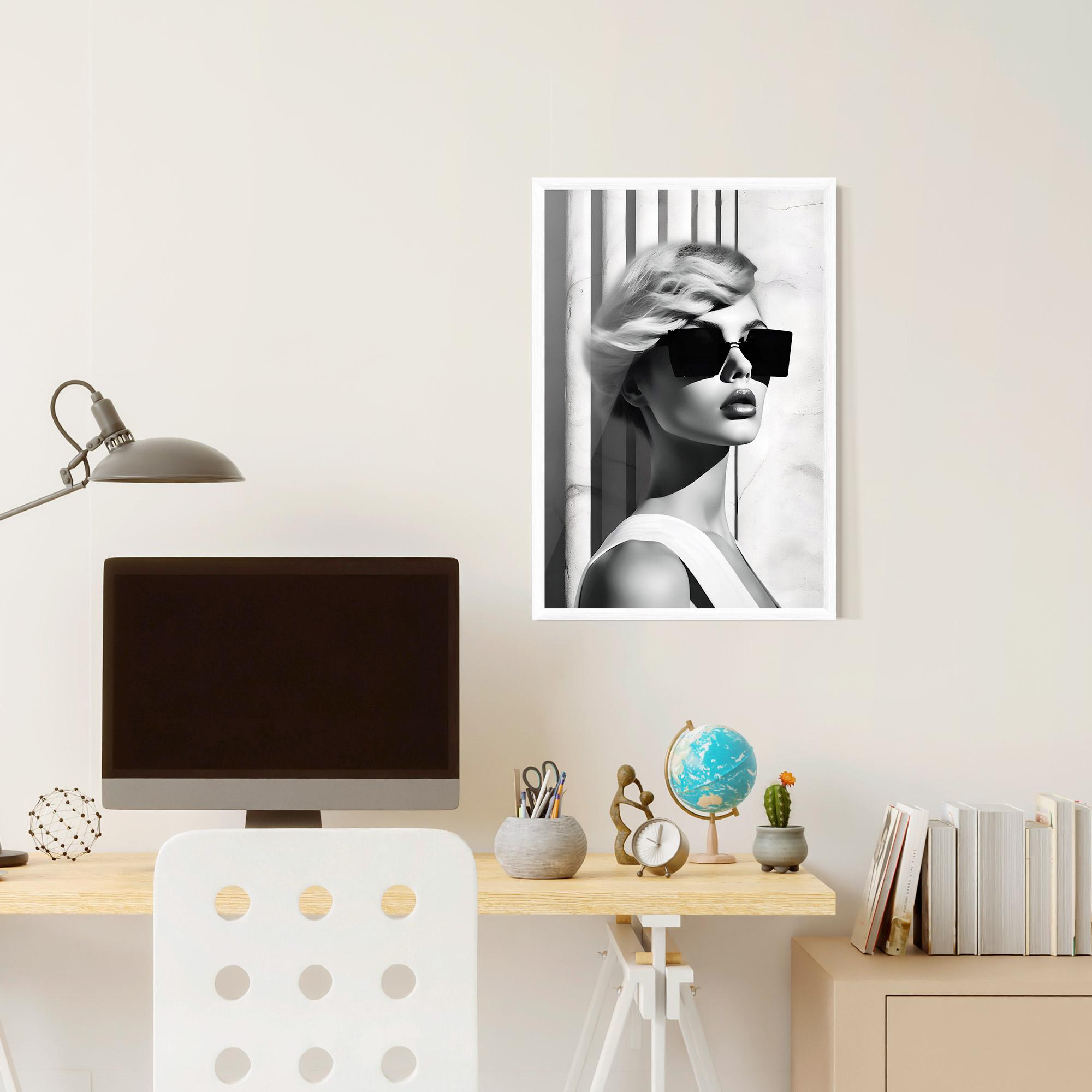 Plakat w Ramie Fashion Woman Glasses mockup 6