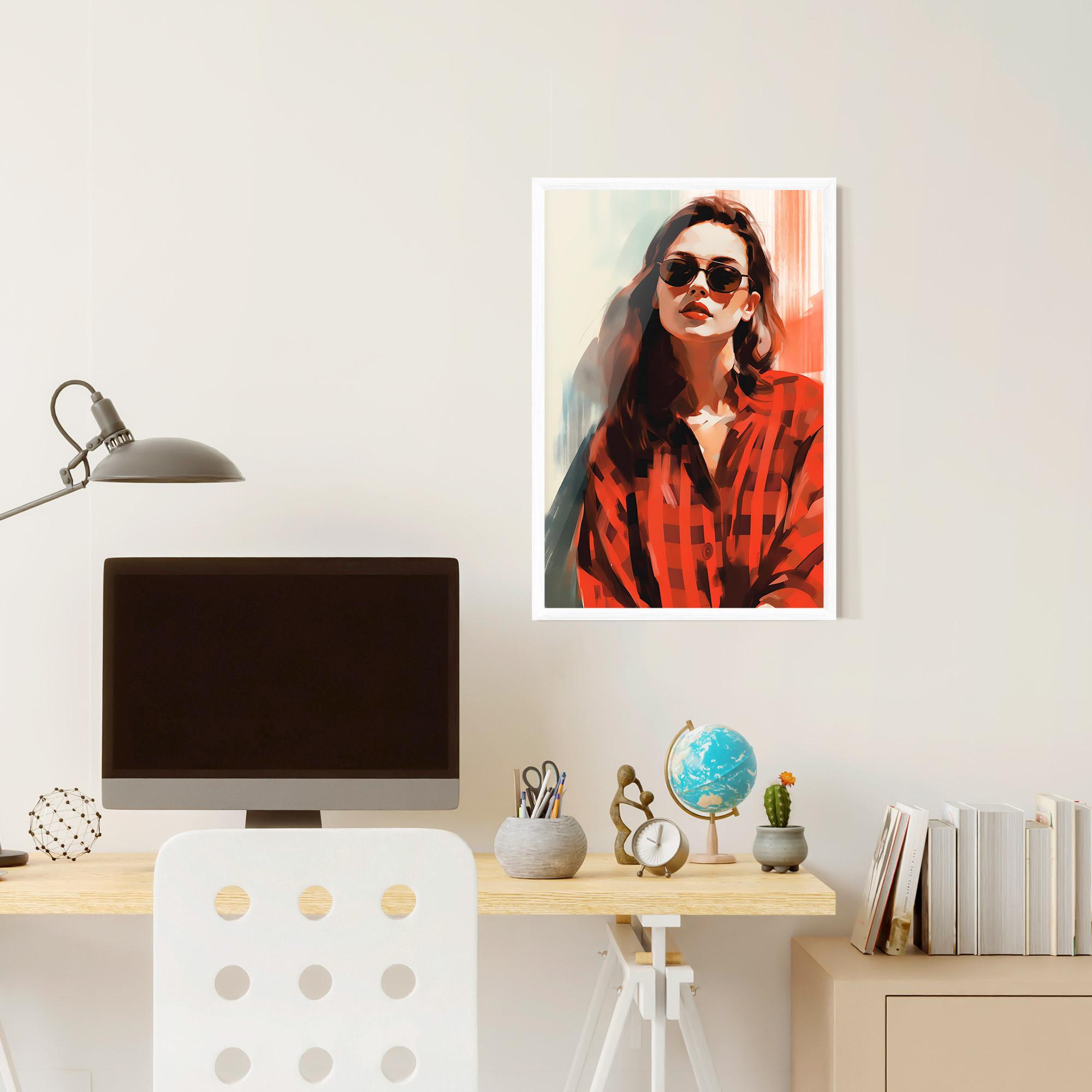 Plakat w Ramie Painting Wearing Sunglasses mockup 6
