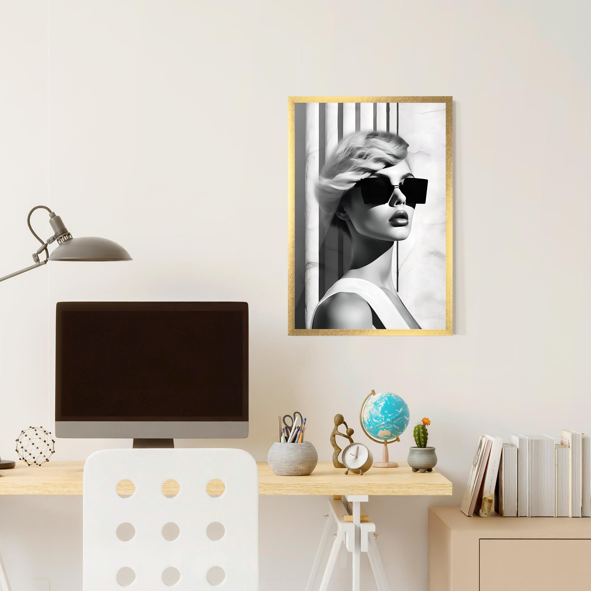 Plakat w Ramie Fashion Woman Glasses mockup 6
