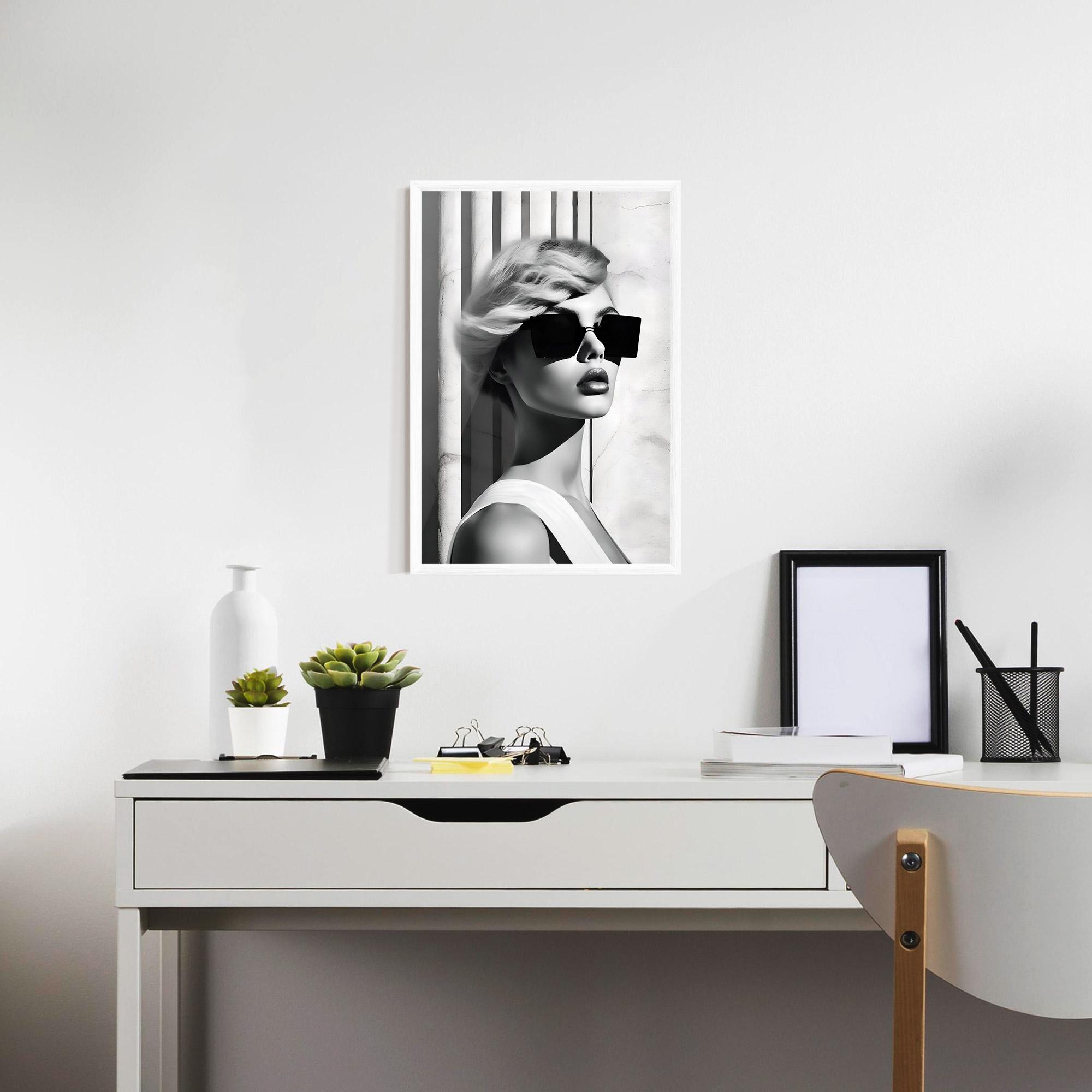 Plakat w Ramie Fashion Woman Glasses mockup 7