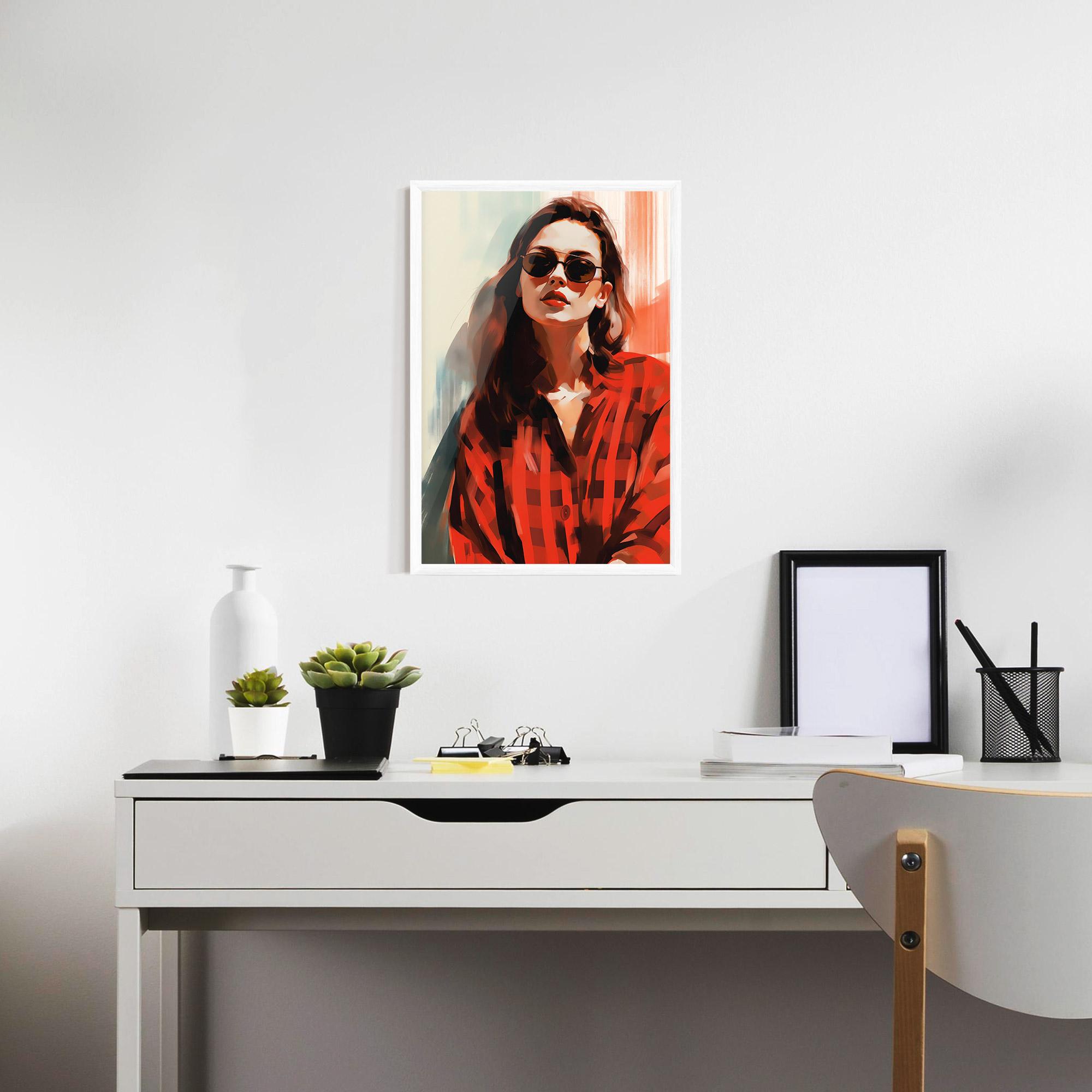 Plakat w Ramie Painting Wearing Sunglasses mockup 7