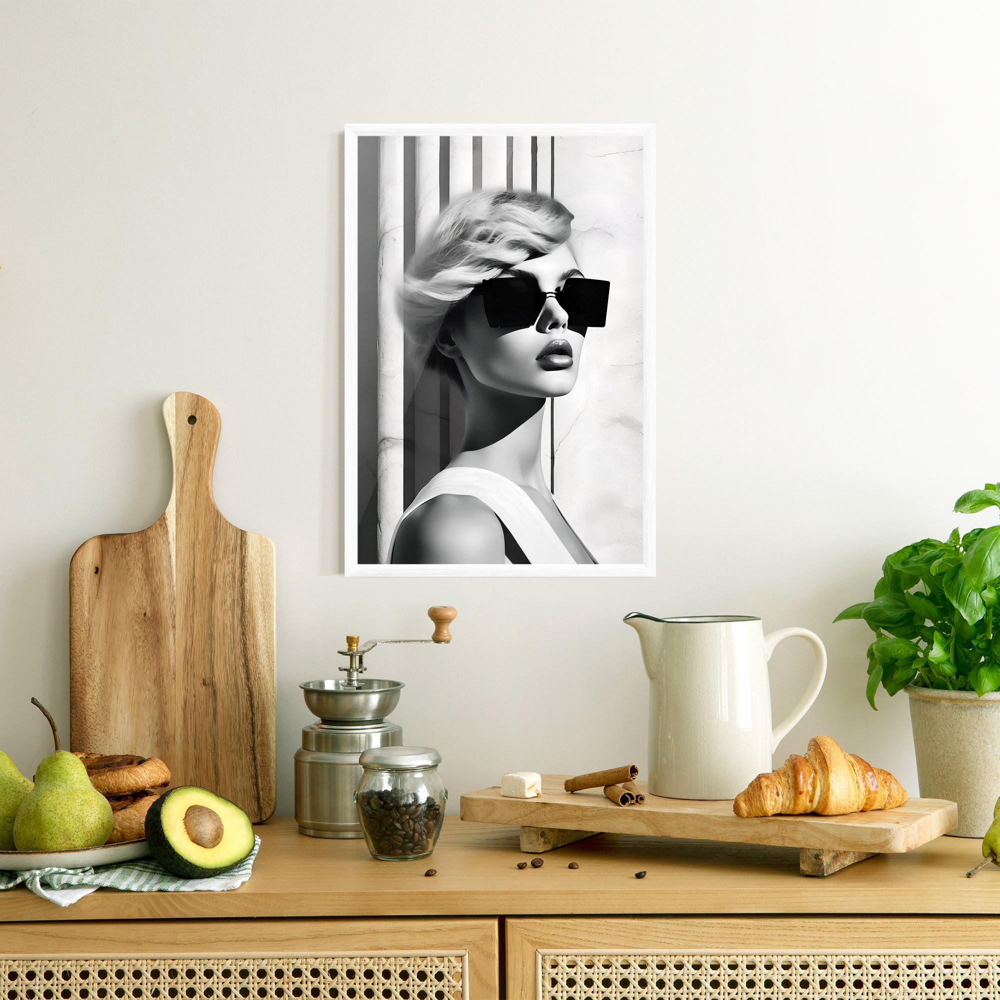 Plakat w Ramie Fashion Woman Glasses mockup 8