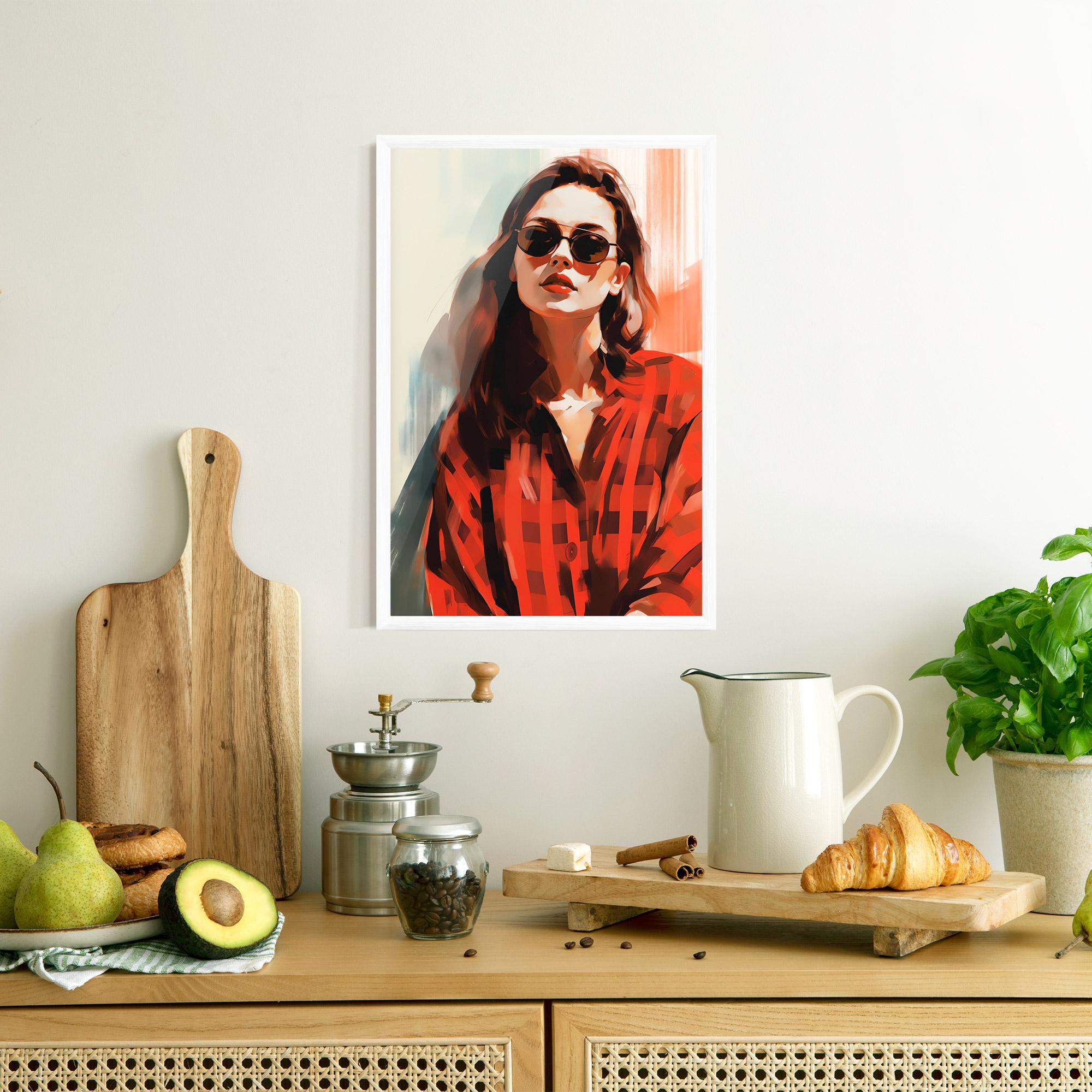 Plakat w Ramie Painting Wearing Sunglasses mockup 8