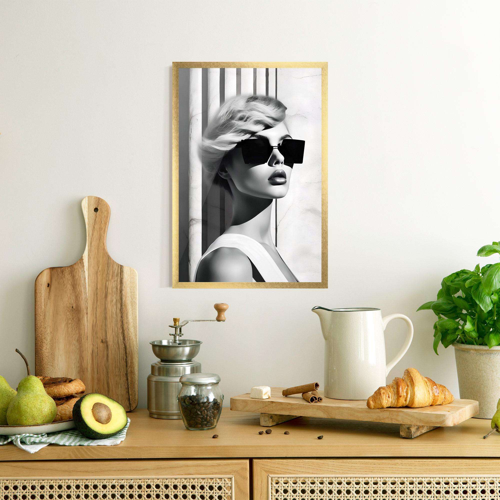 Plakat w Ramie Fashion Woman Glasses mockup 8
