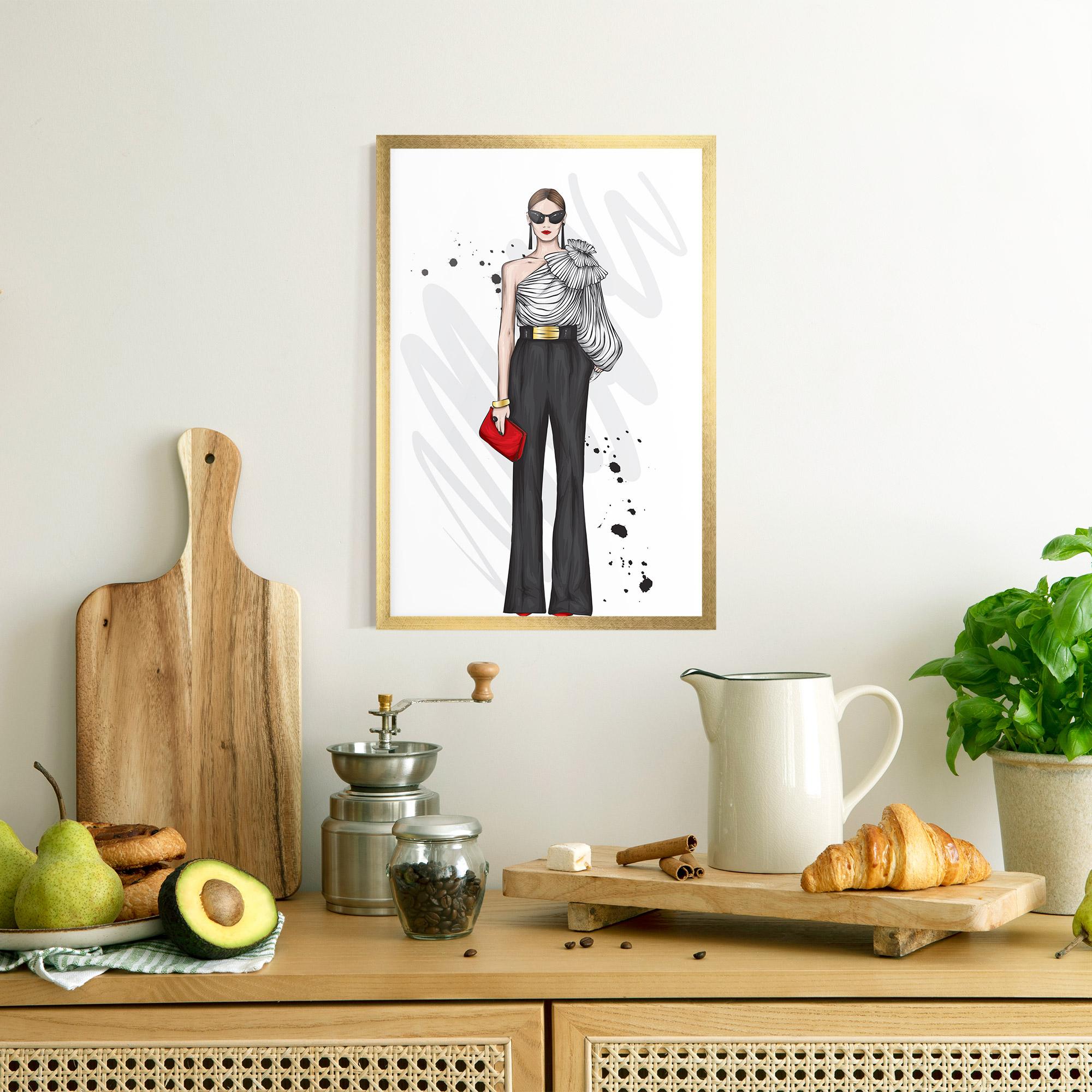 Plakat w Ramie Tall Black Pants mockup 8