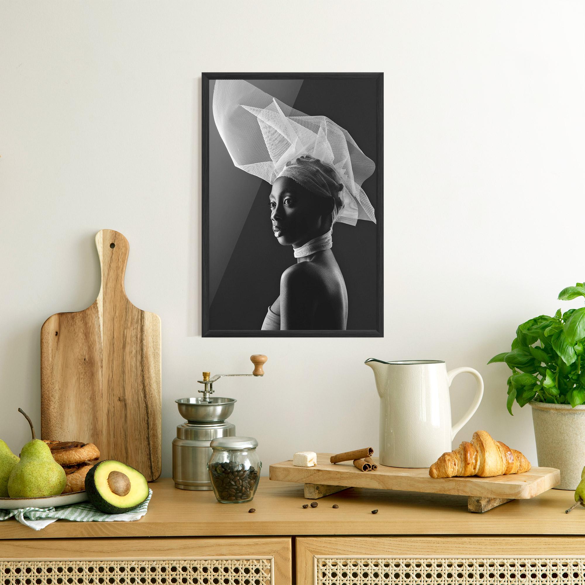 Plakat w Ramie Veil Hat Woman mockup 8