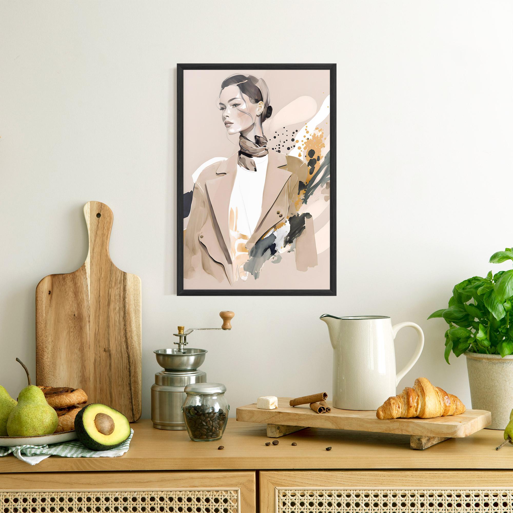 Plakat w Ramie Watercolor Stylish Model mockup 8