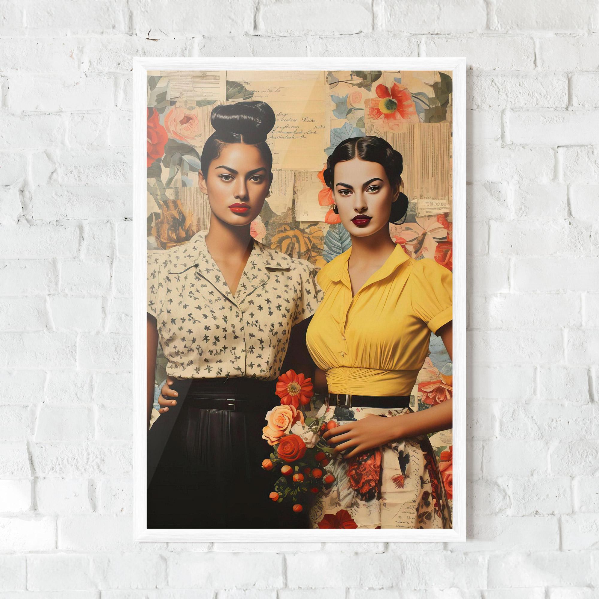 Plakat w Ramie Friendship Vintage Power mockup 0