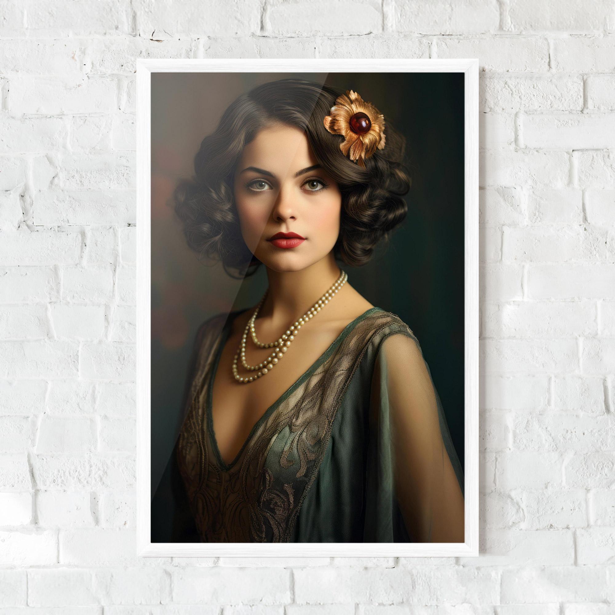 Plakat w Ramie Green Vintage Blouse mockup 0