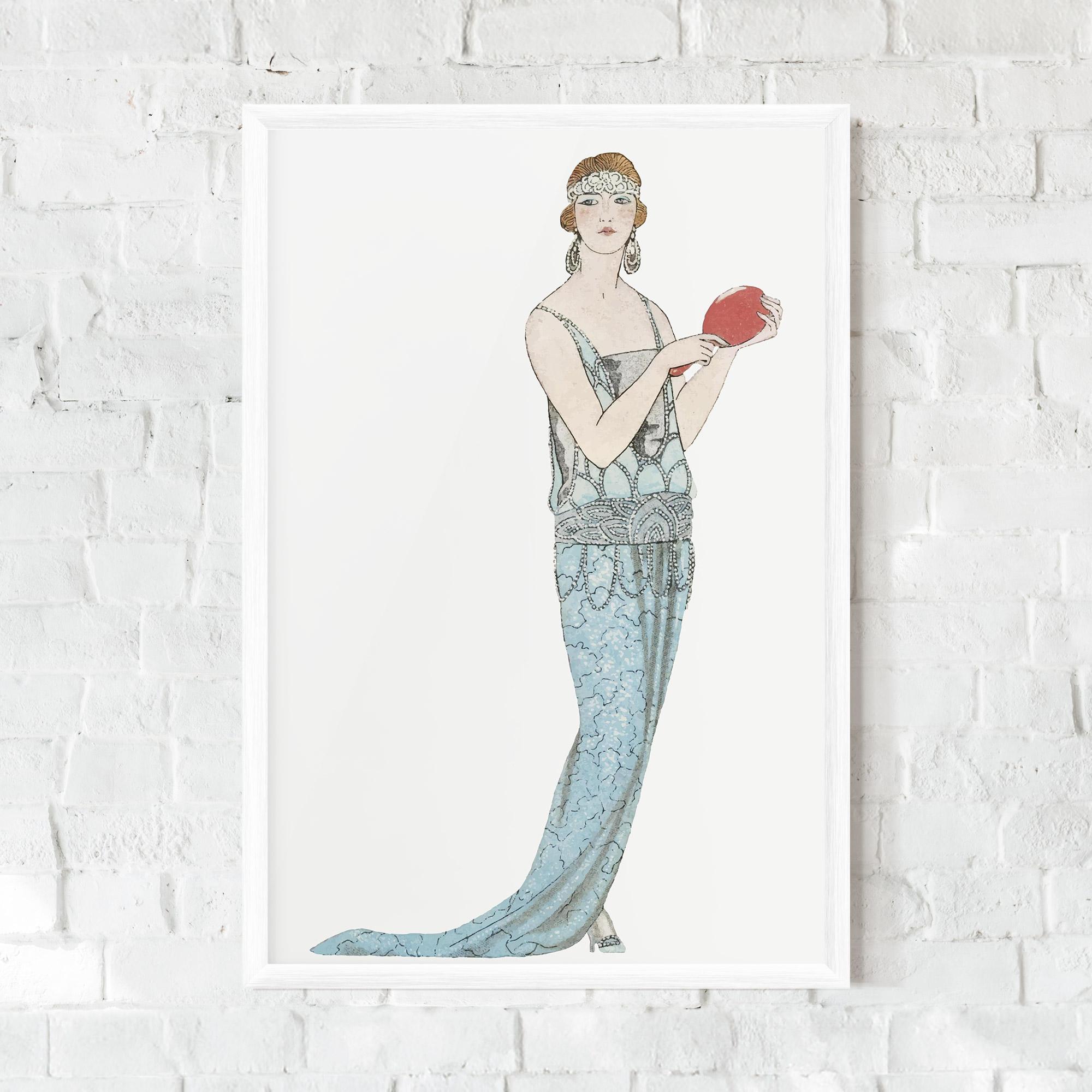 Plakat w Ramie Vintage Old Drawing mockup 0