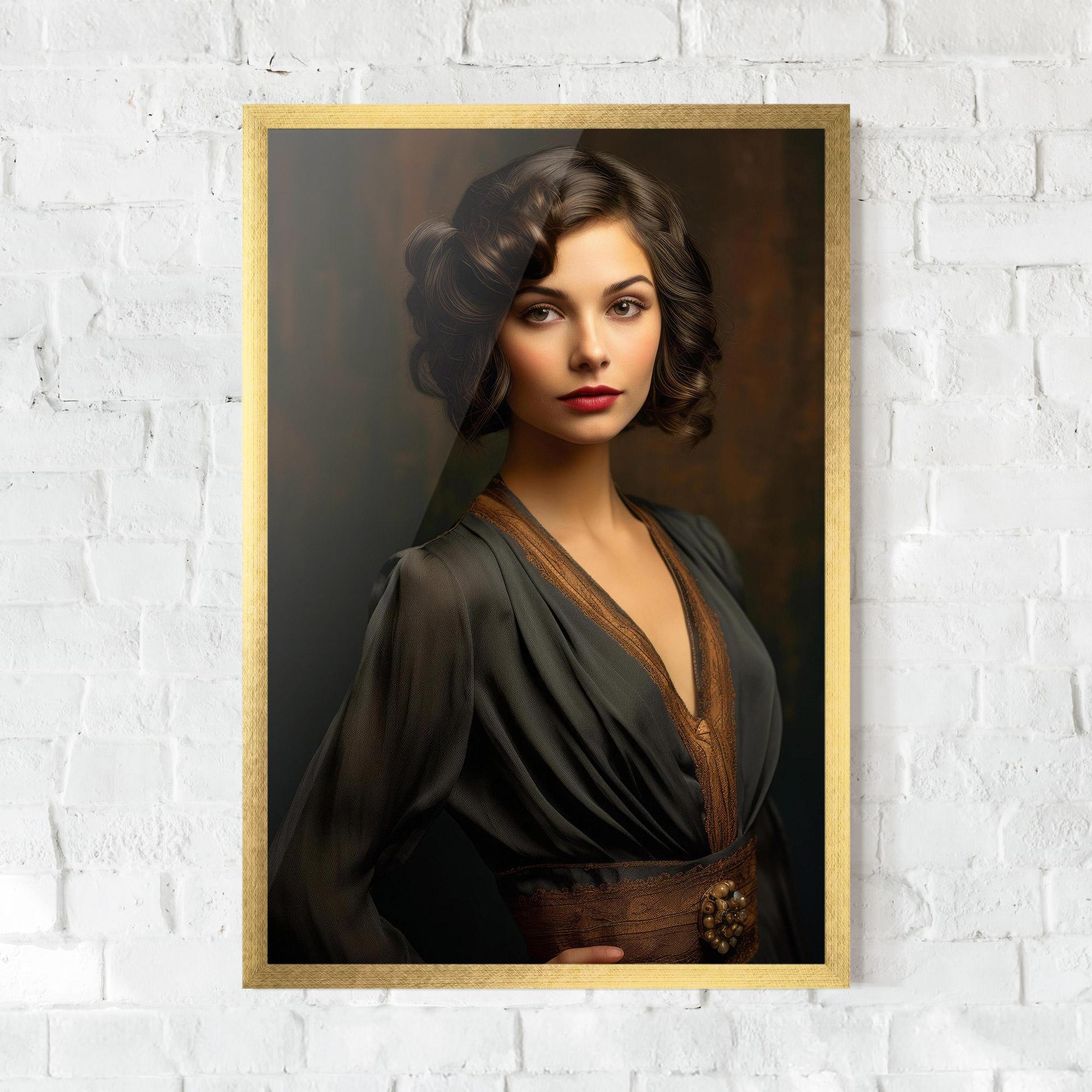 Plakat w Ramie Black Vintage Dress mockup 0