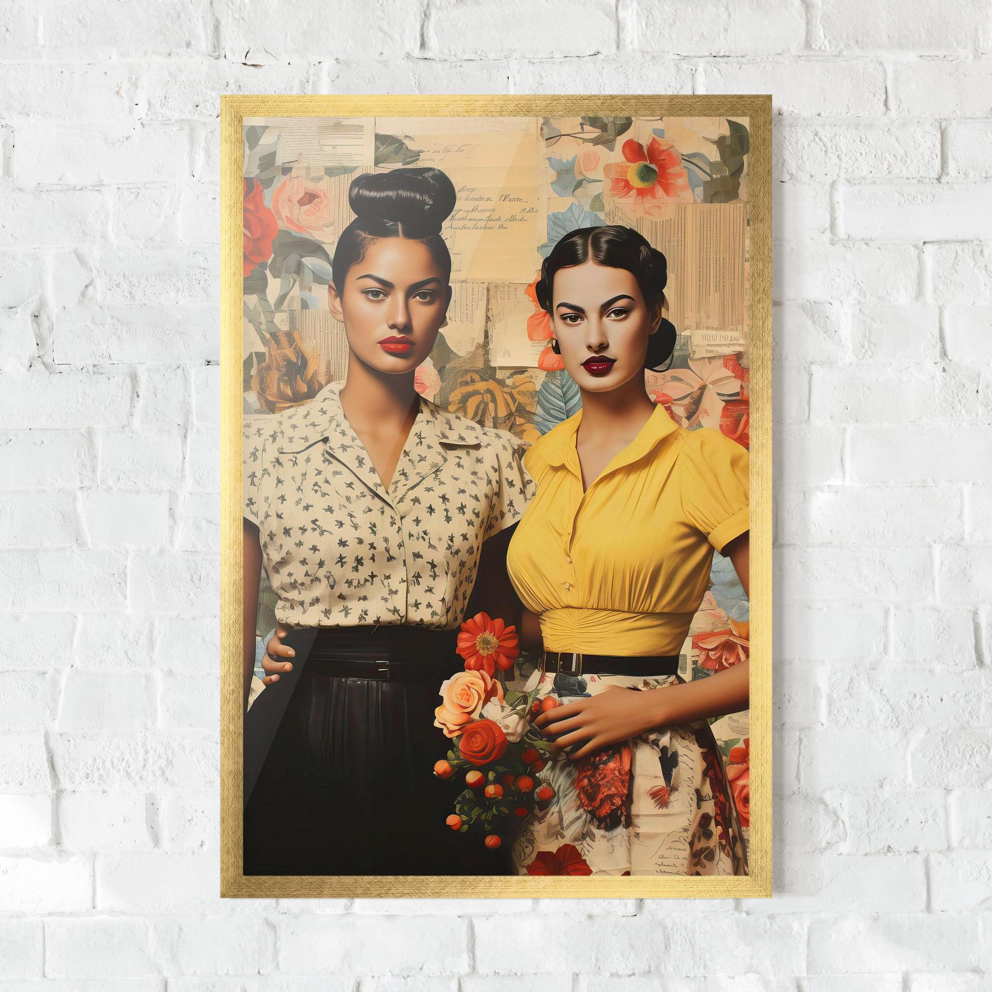 Plakat w Ramie Friendship Vintage Power mockup 0
