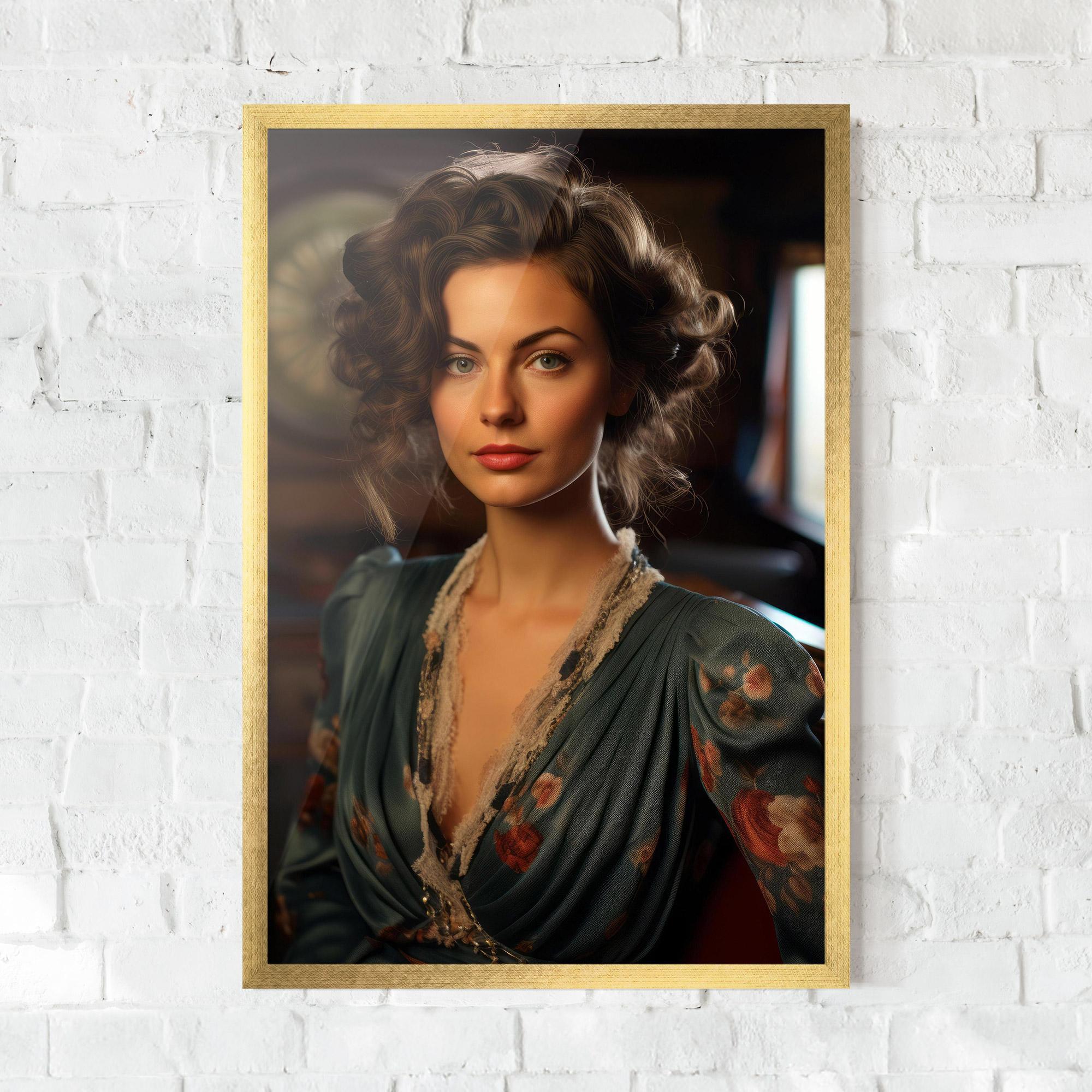 Plakat w Ramie Pink Flowers Dress mockup 0