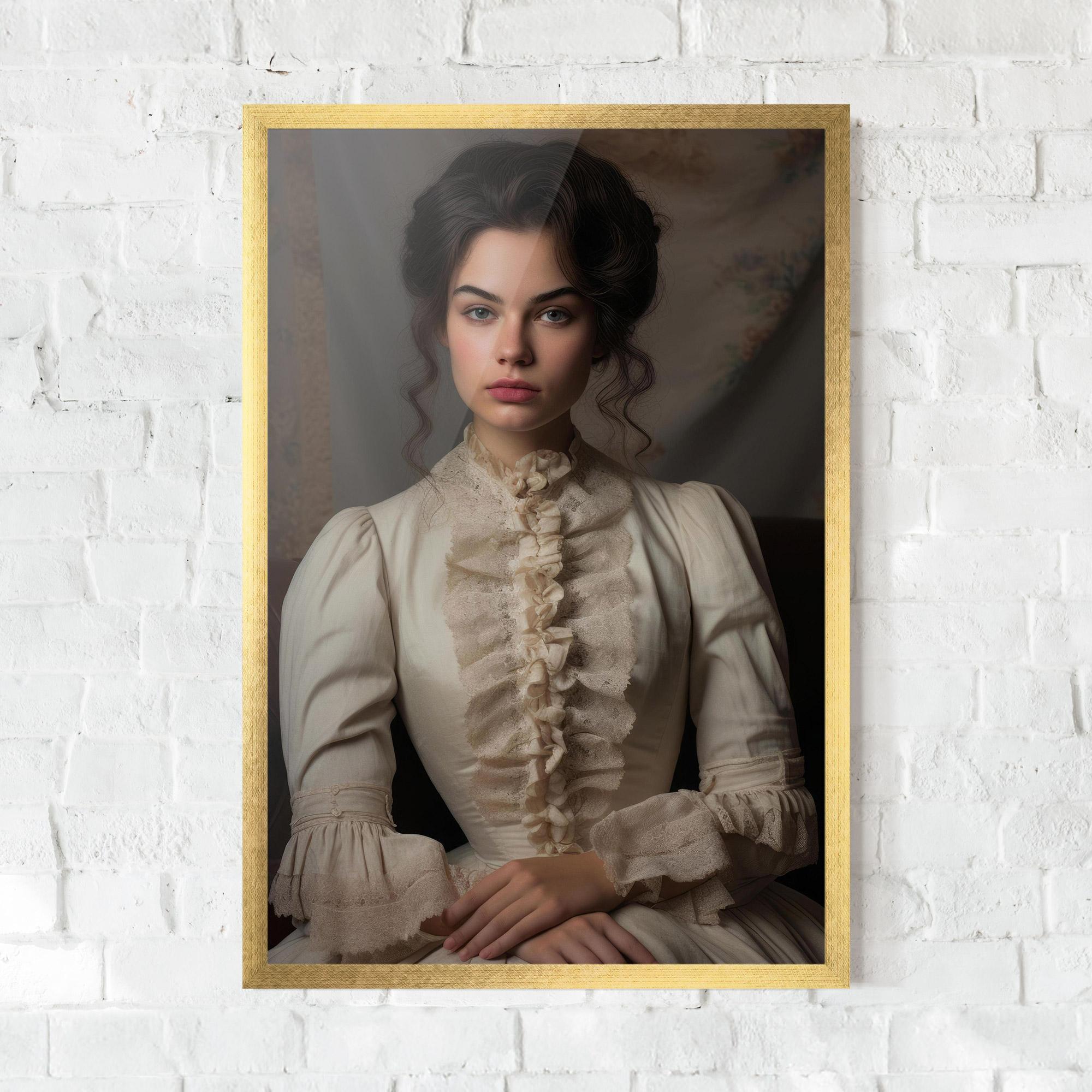 Plakat w Ramie Pretty Vintage Dress mockup 0