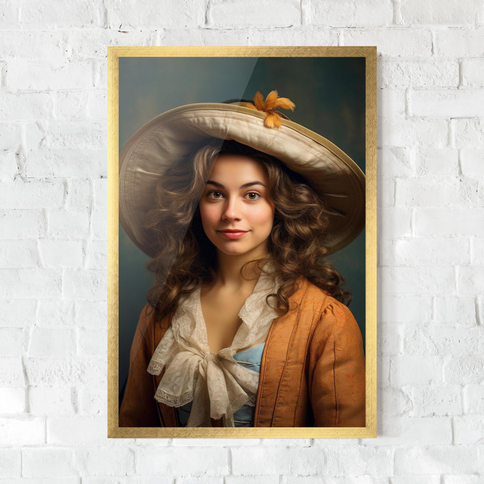 Plakat w Ramie Vintage Orange Outfit mockup 0