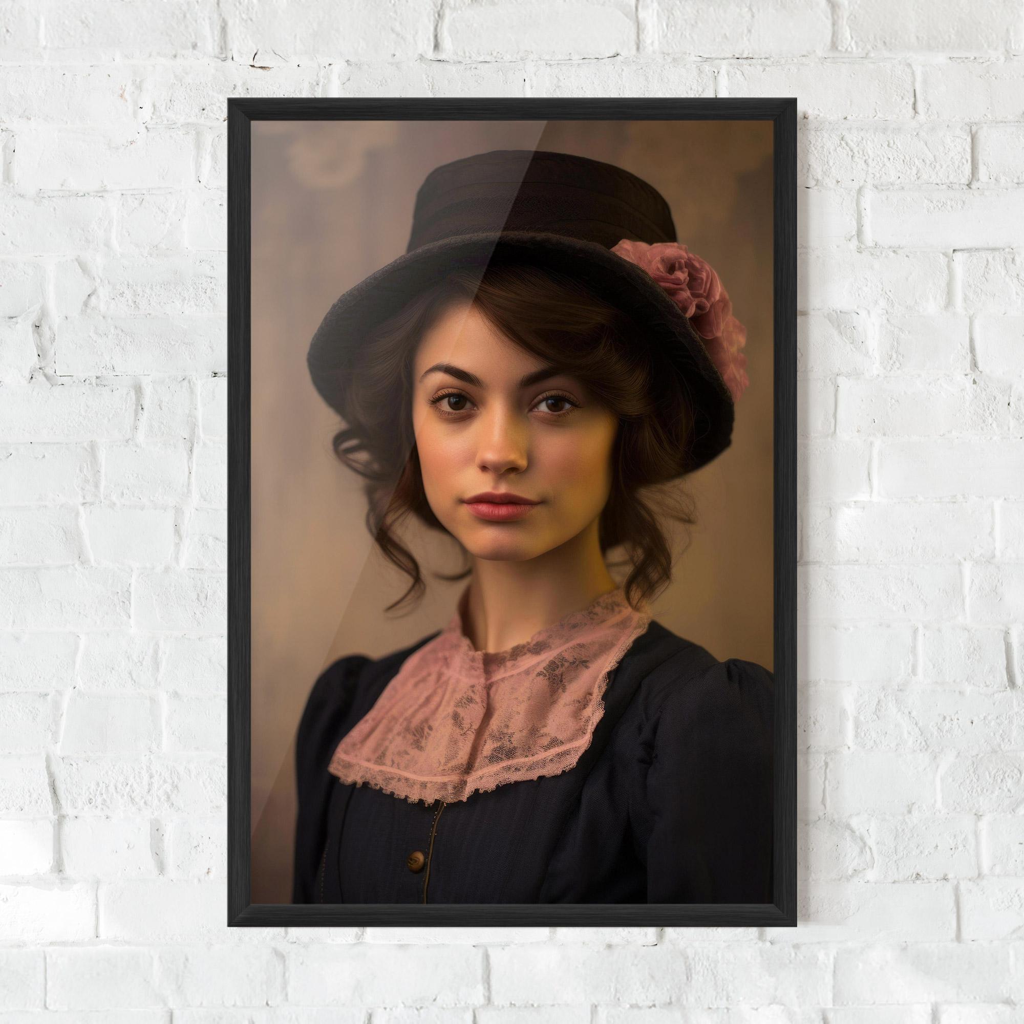 Plakat w Ramie Dark Blue Dress mockup 0