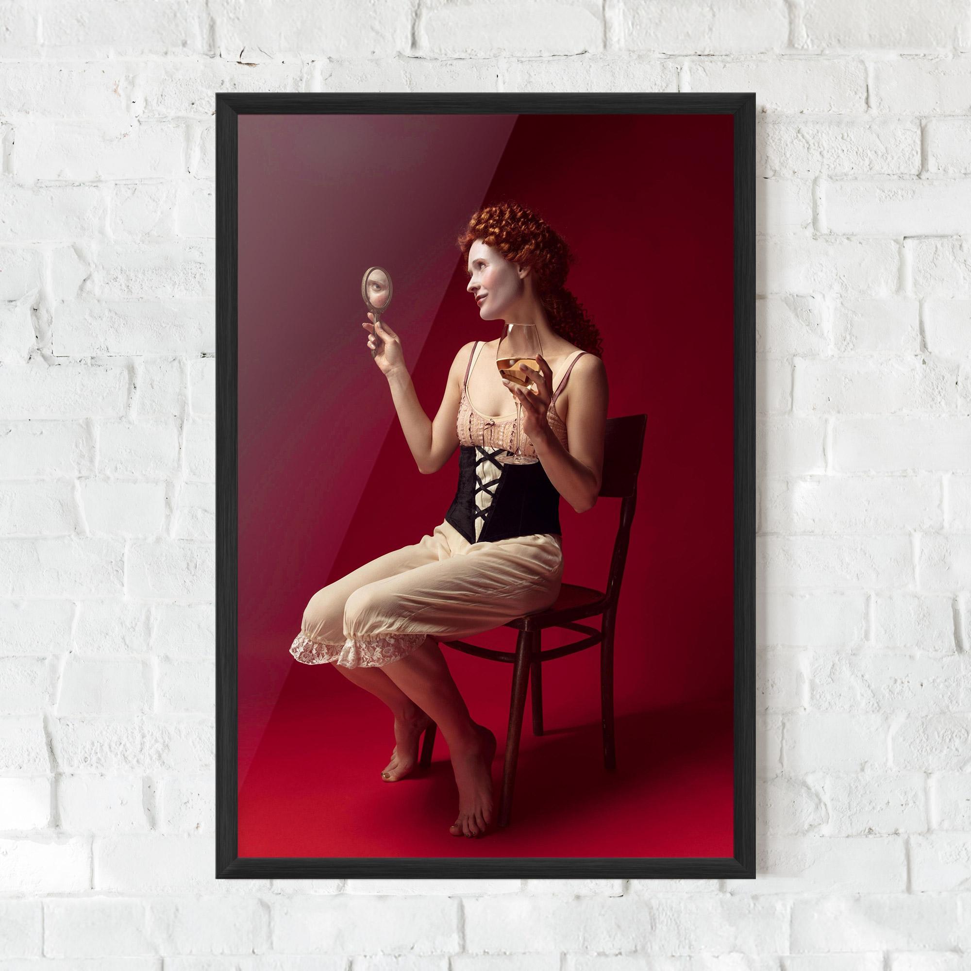 Plakat w Ramie Medieval Redhead Woman mockup 0