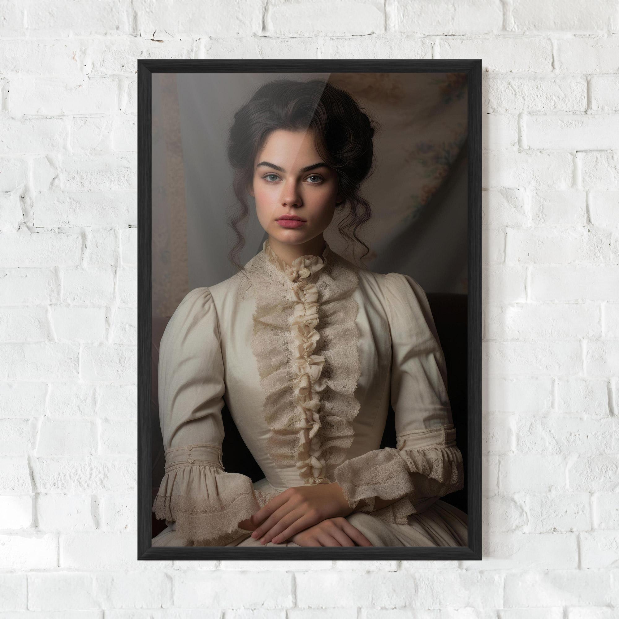 Plakat w Ramie Pretty Vintage Dress mockup 0