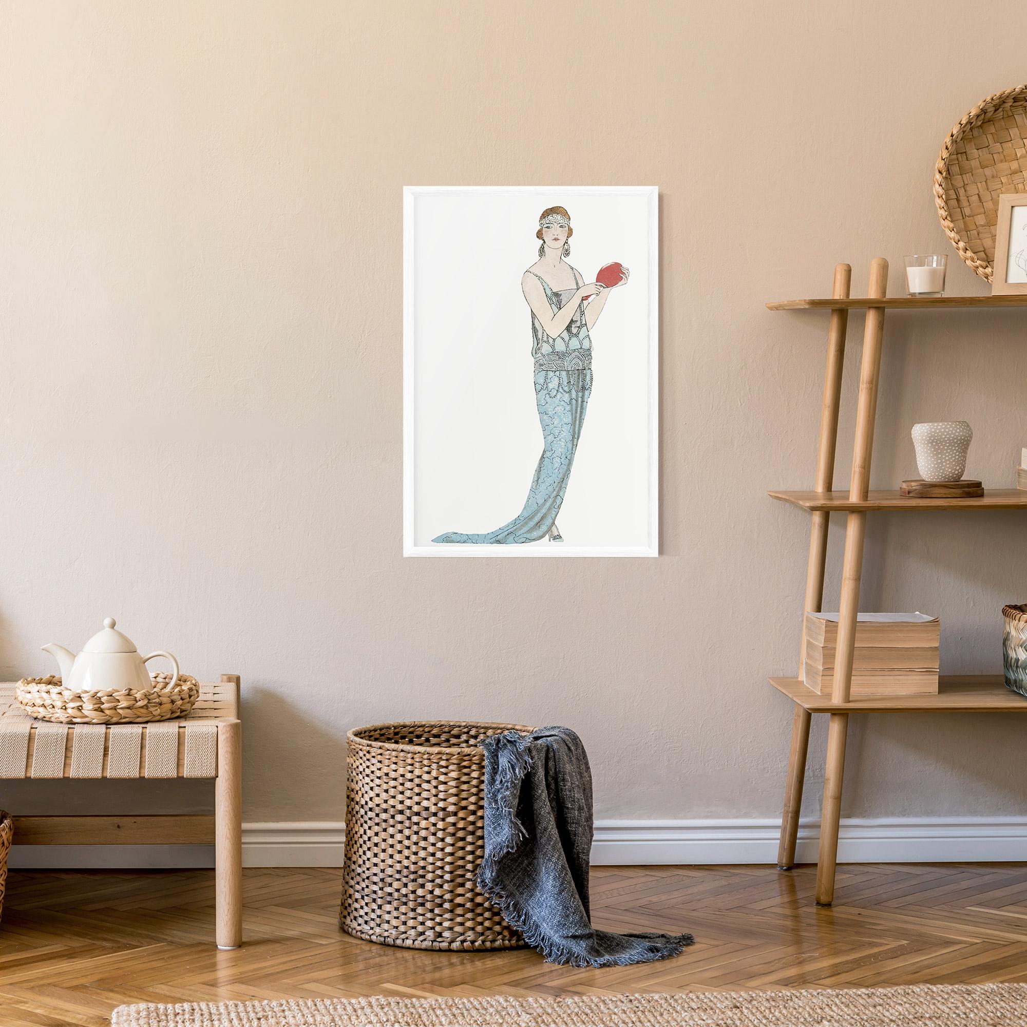 Plakat w Ramie Vintage Old Drawing mockup 9