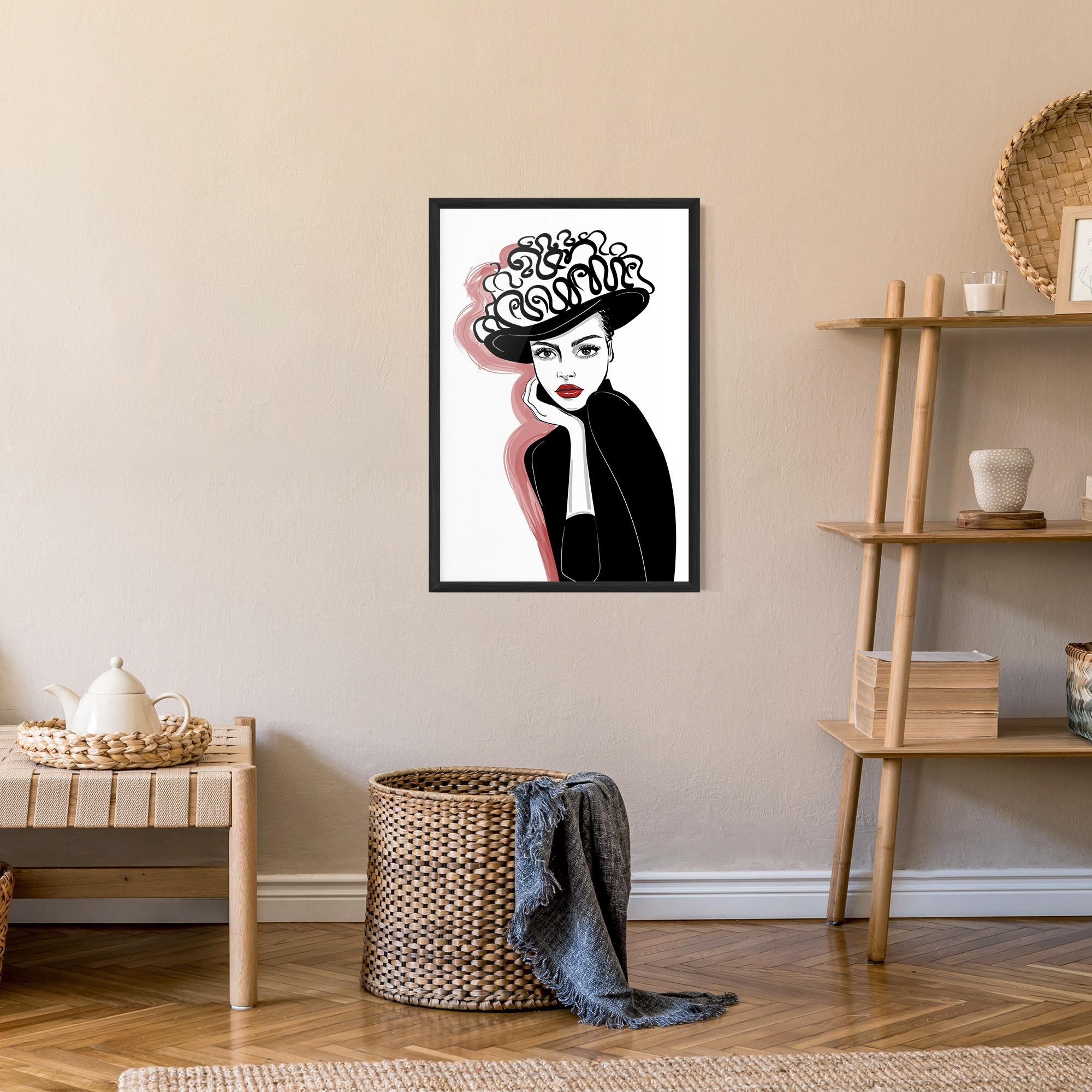 Plakat w Ramie Vintage Drawing mockup 9