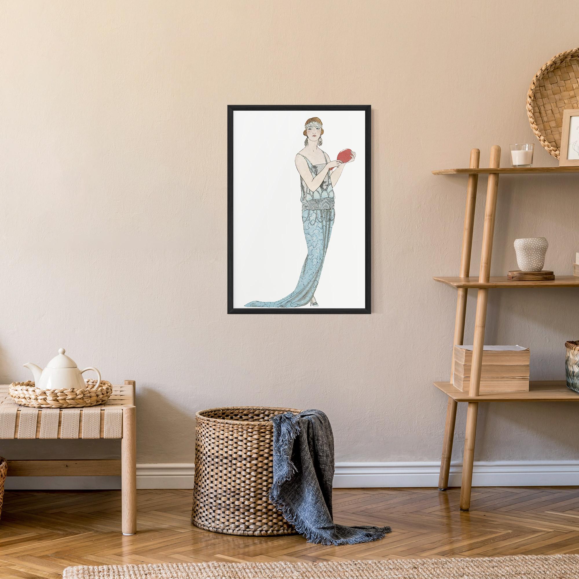 Plakat w Ramie Vintage Old Drawing mockup 9