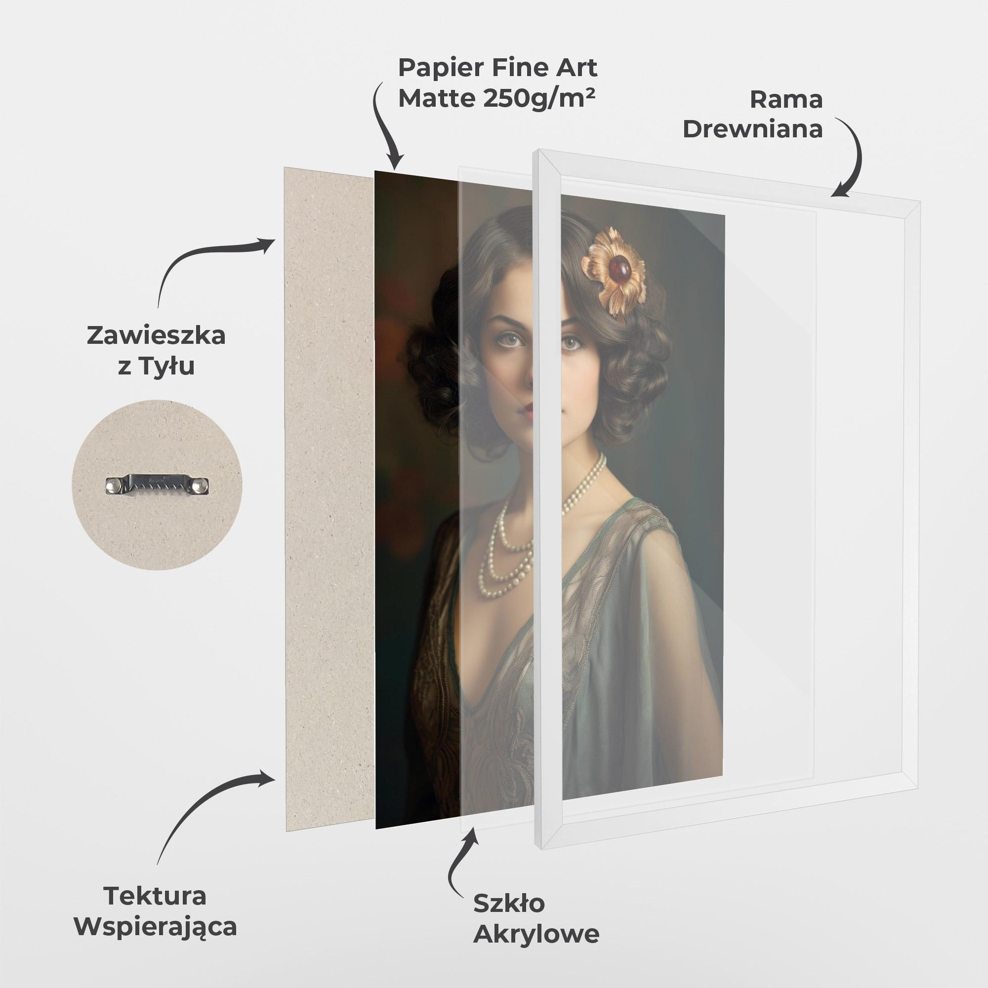 Plakat w Ramie Green Vintage Blouse mockup 1