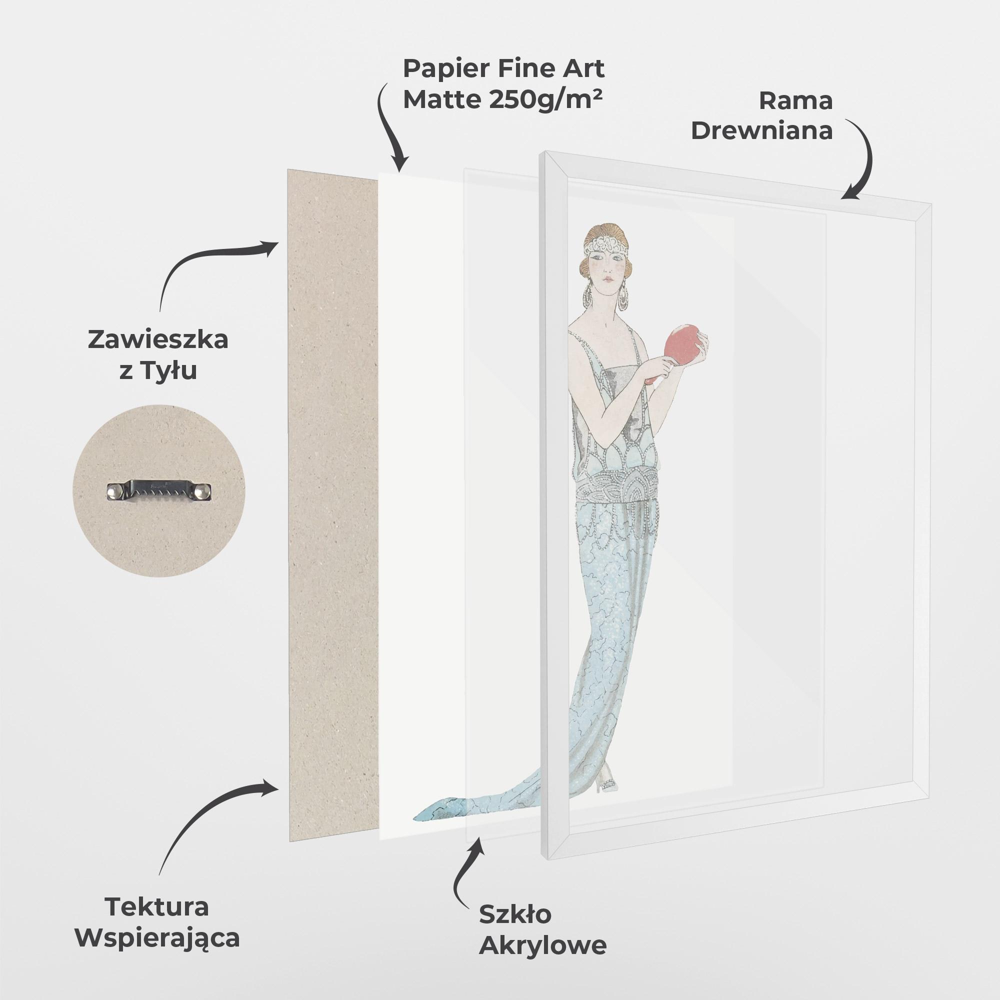 Plakat w Ramie Vintage Old Drawing mockup 1