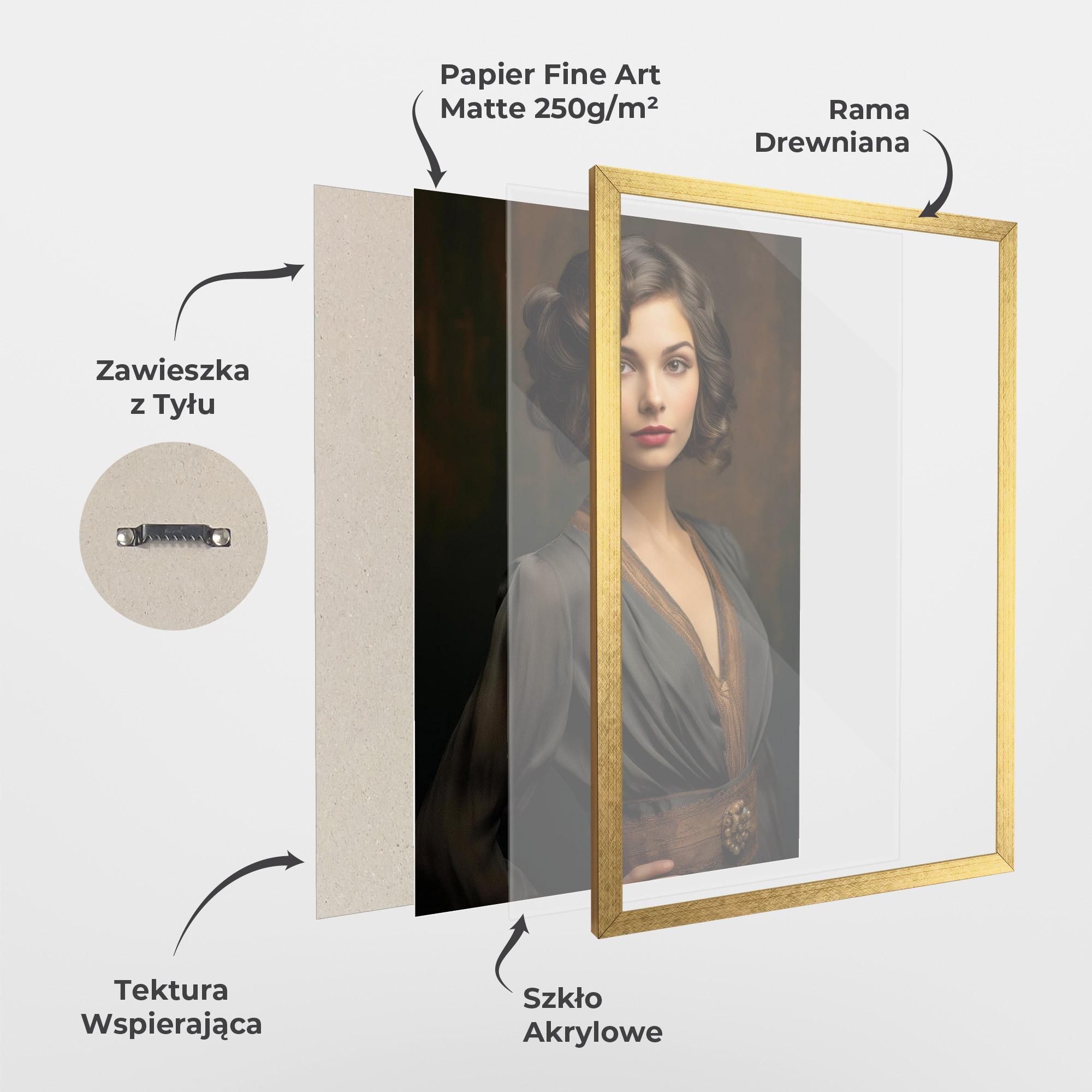 Plakat w Ramie Black Vintage Dress mockup 1