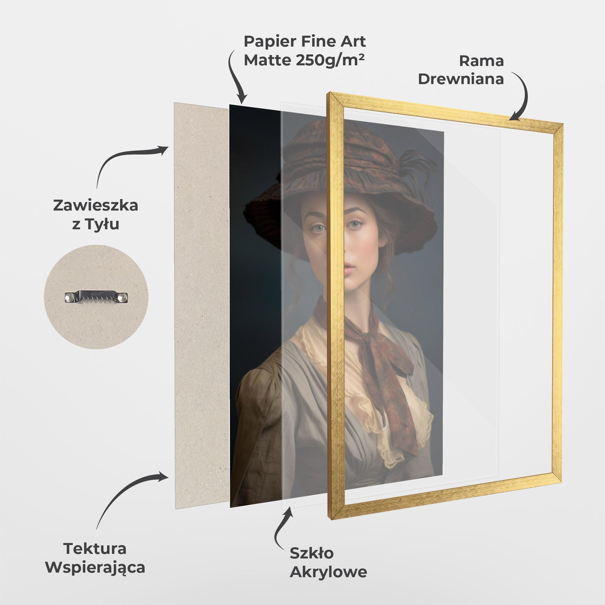 Plakat w Ramie Brown Vintage Hat mockup 1