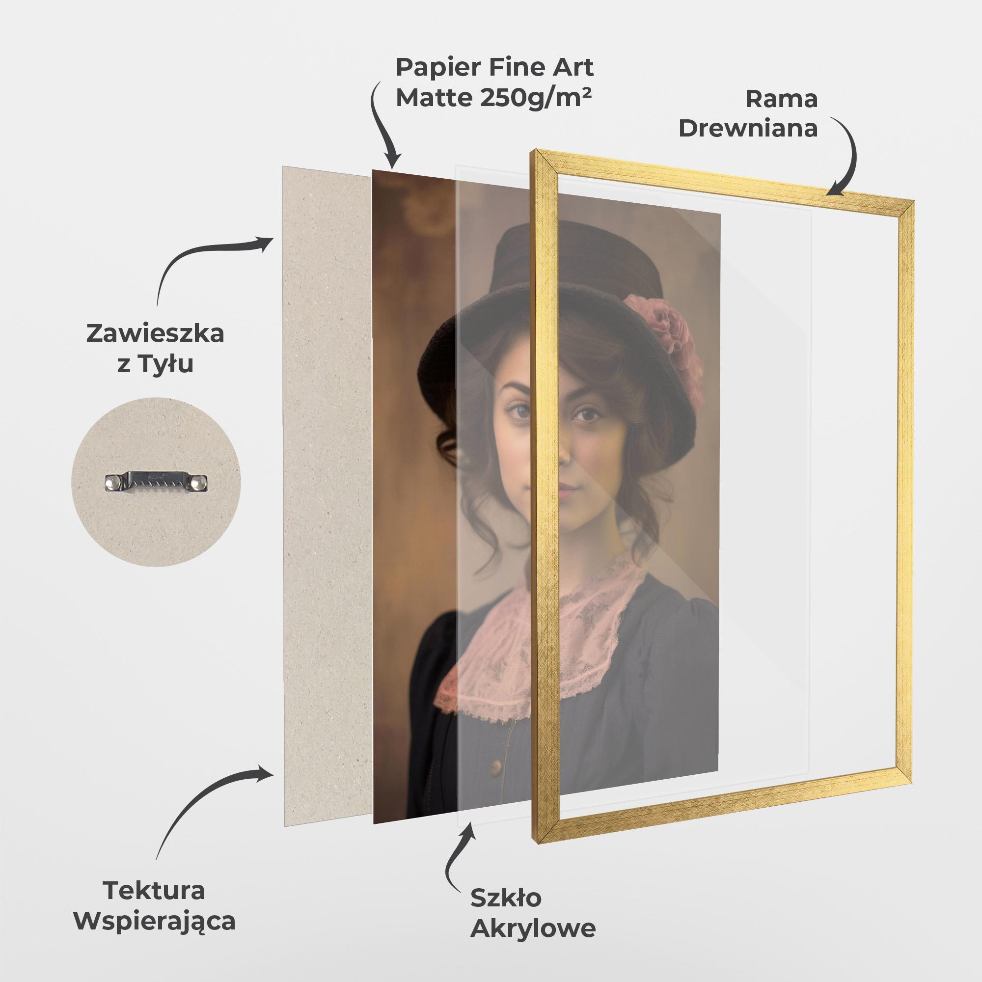 Plakat w Ramie Dark Blue Dress mockup 1