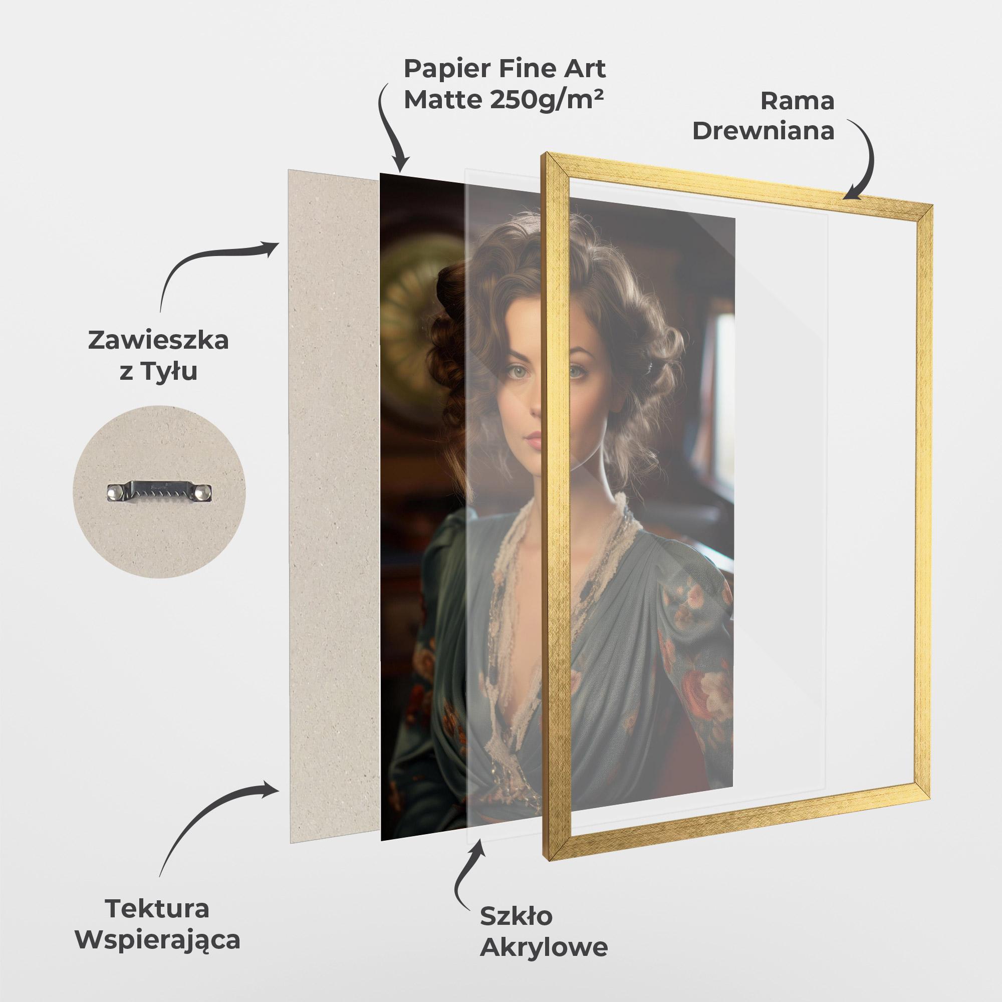 Plakat w Ramie Pink Flowers Dress mockup 1