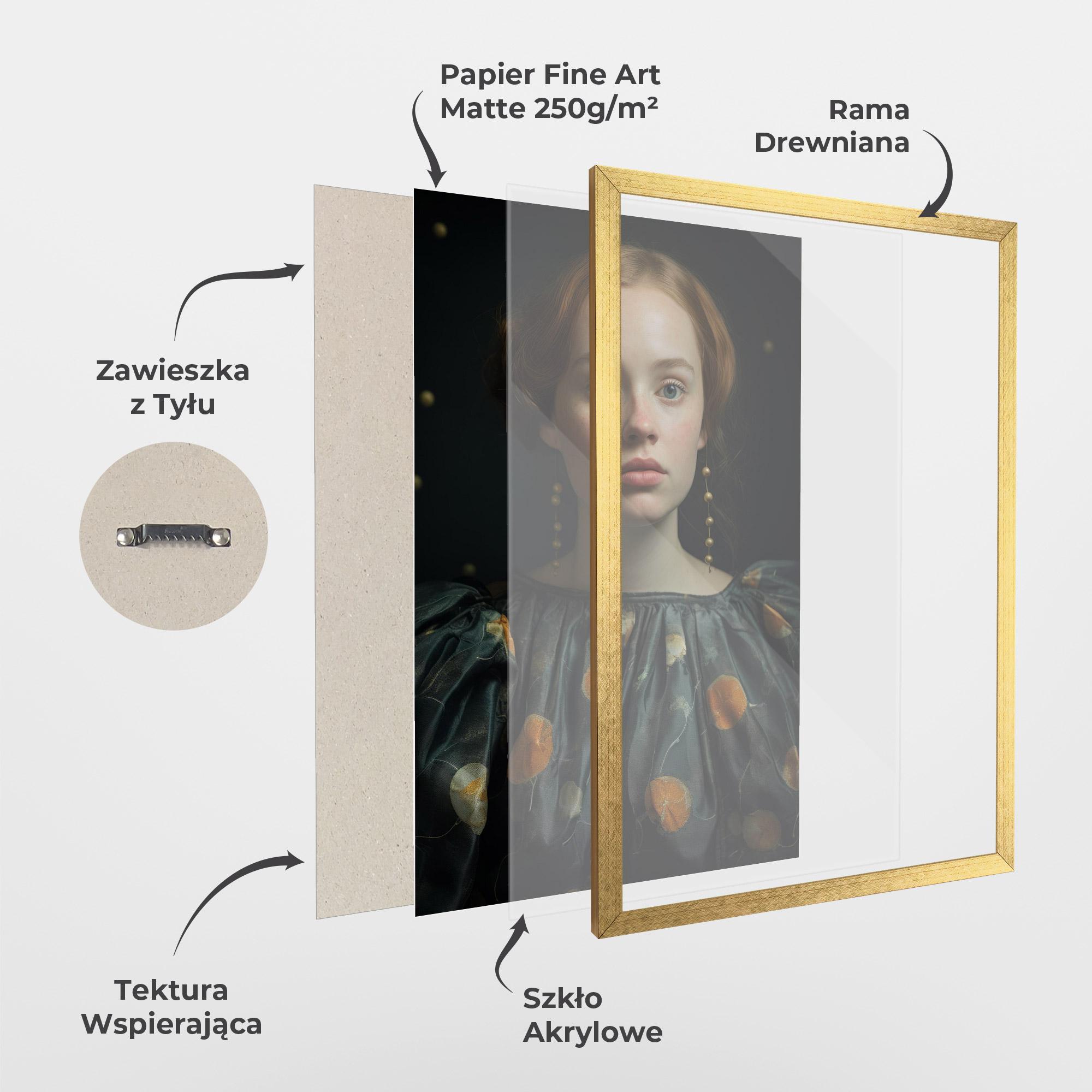 Plakat w Ramie Vintage Red Hair mockup 1