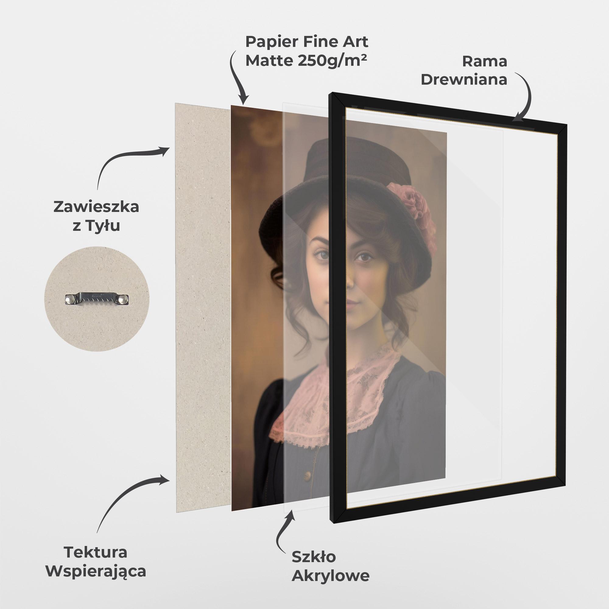 Plakat w Ramie Dark Blue Dress mockup 1