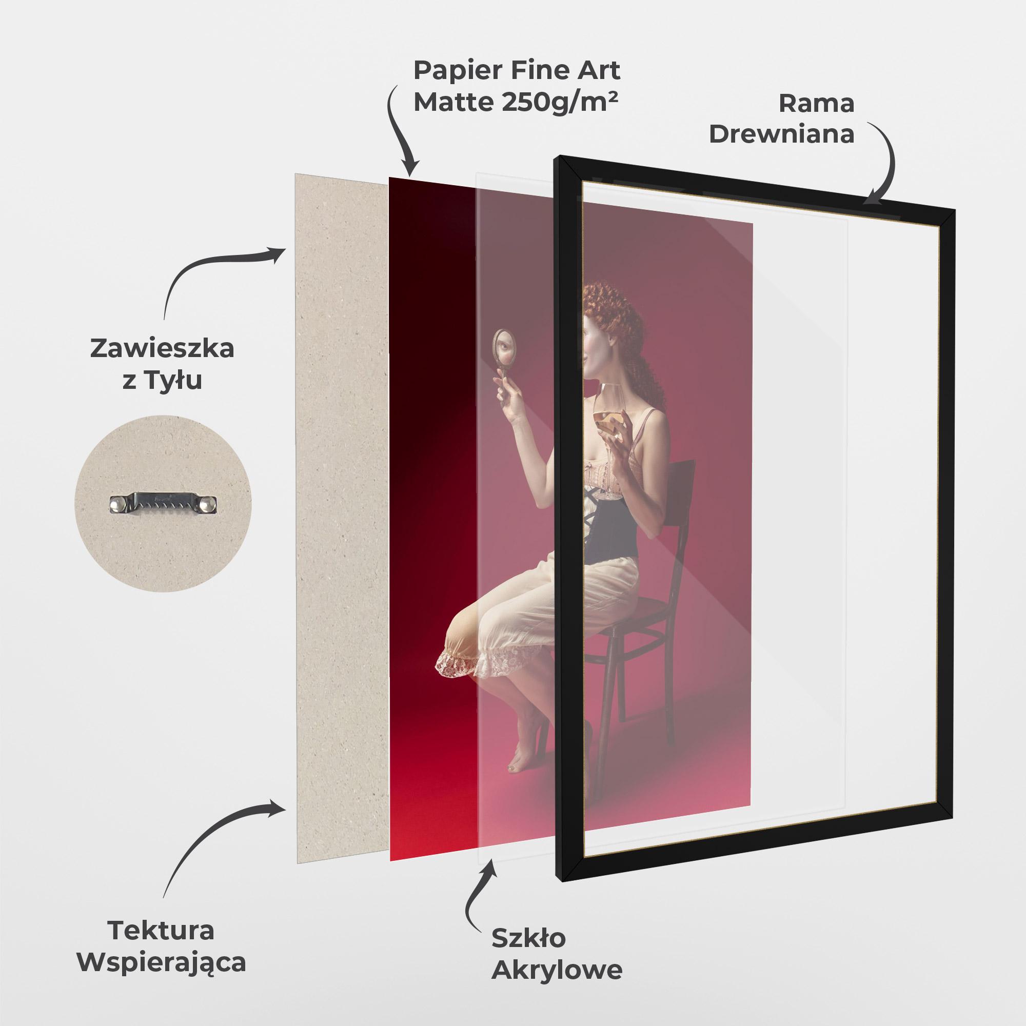 Plakat w Ramie Medieval Redhead Woman mockup 1