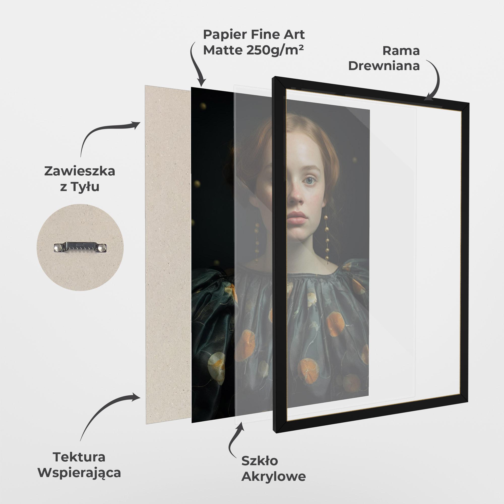 Plakat w Ramie Vintage Red Hair mockup 1