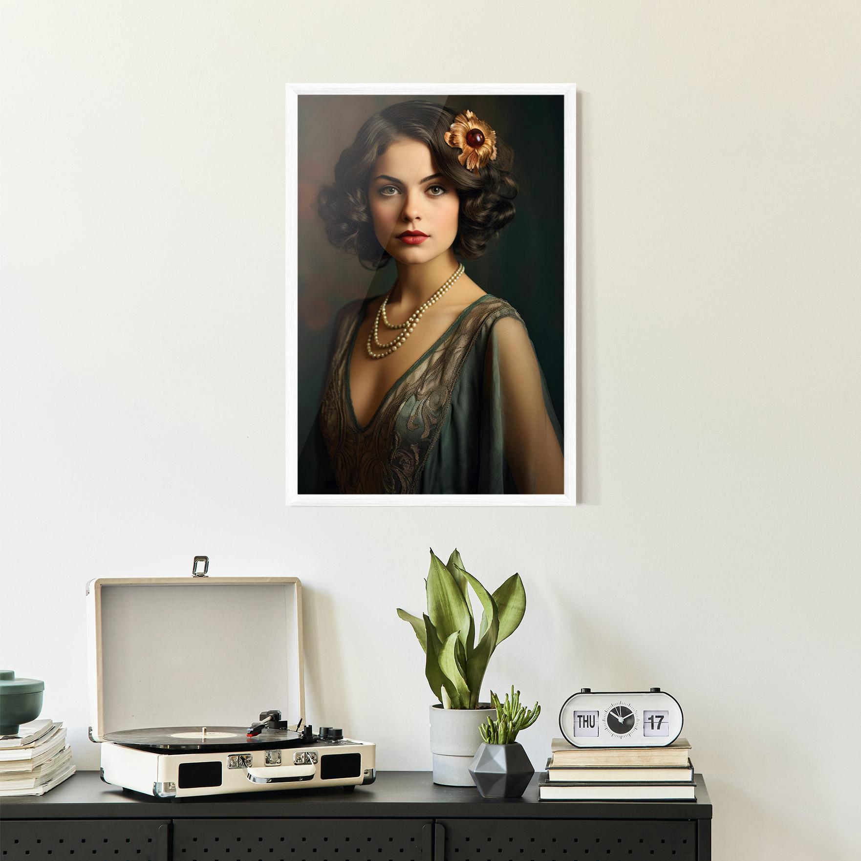 Plakat w Ramie Green Vintage Blouse mockup 2