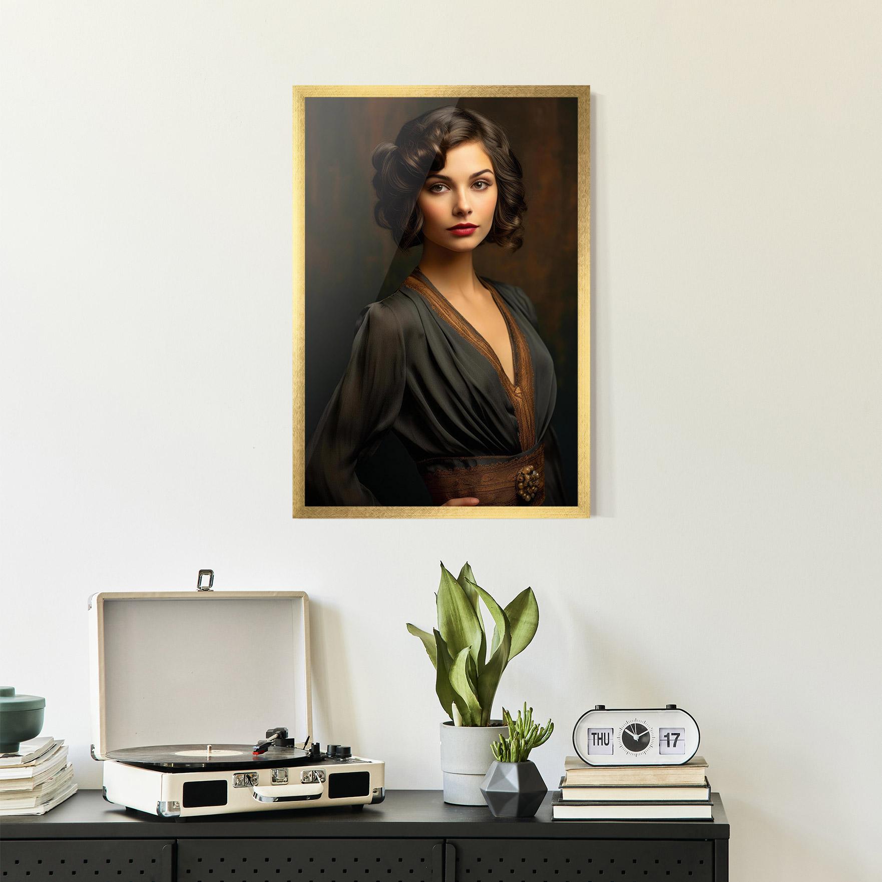 Plakat w Ramie Black Vintage Dress mockup 2