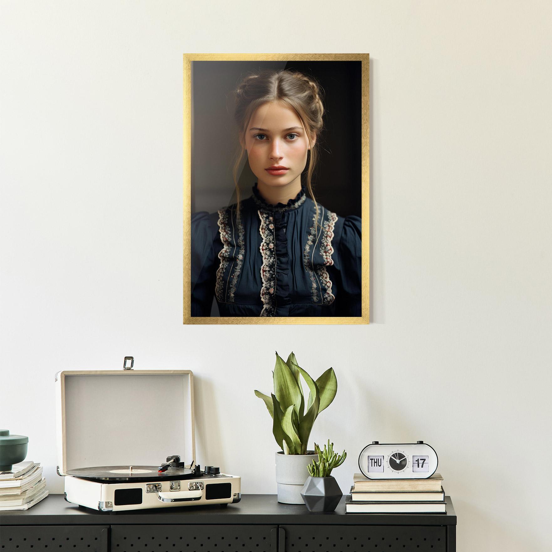 Plakat w Ramie Vintage Blue Eyes mockup 2